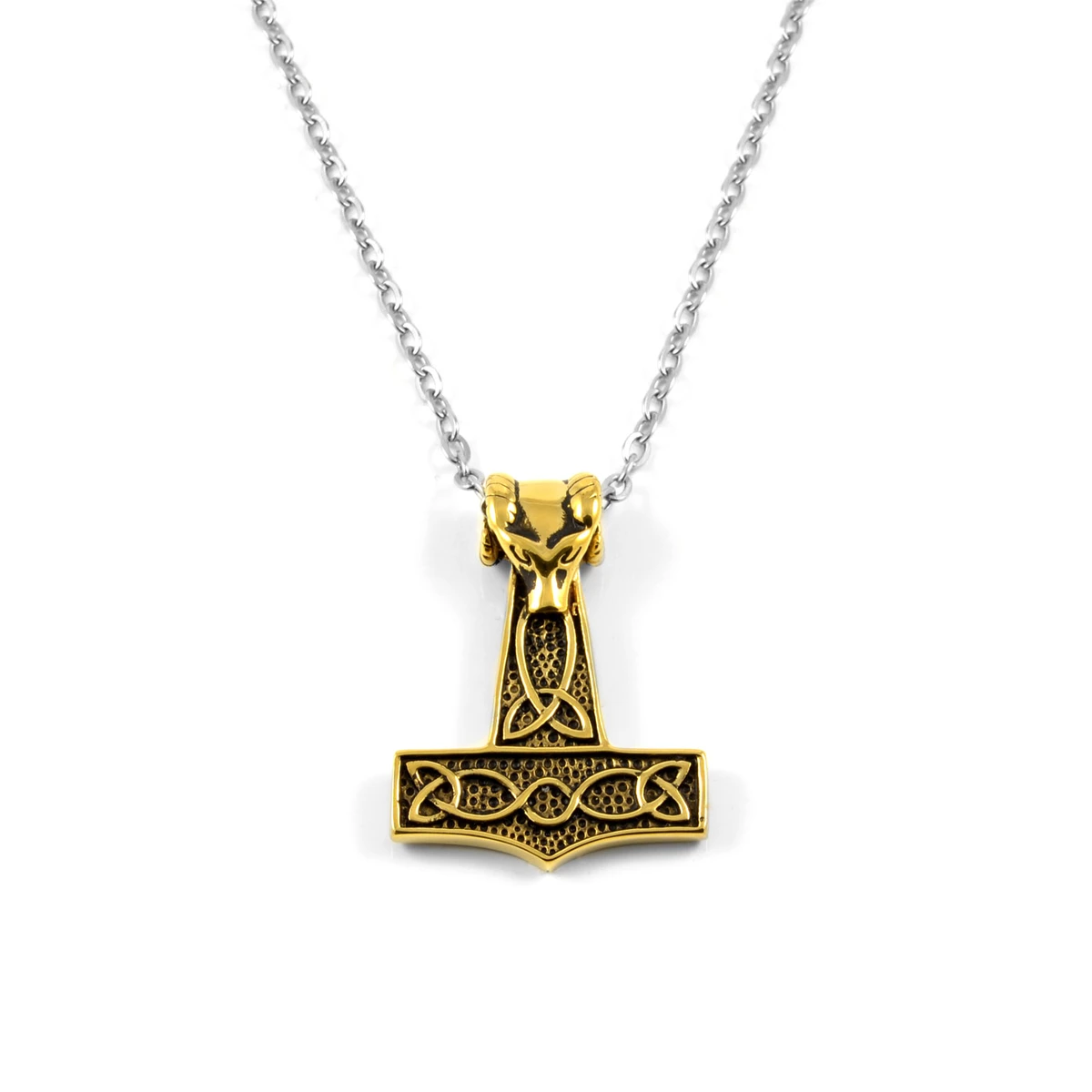 Collana Uomo 22 In Acciaio Inox Con Ciondoli Martello Di Thor E Teschio 542251 Collana Uomo 22 In Acciaio Inox Con Ciondoli Martello Di Thor E Teschio 542251