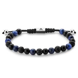 Sanatio | 6mm Black & Blue Lava Rock, Onyx & Sodalite Bracelet