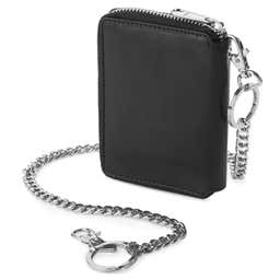 Czarny skórzany portfel RFID Larson