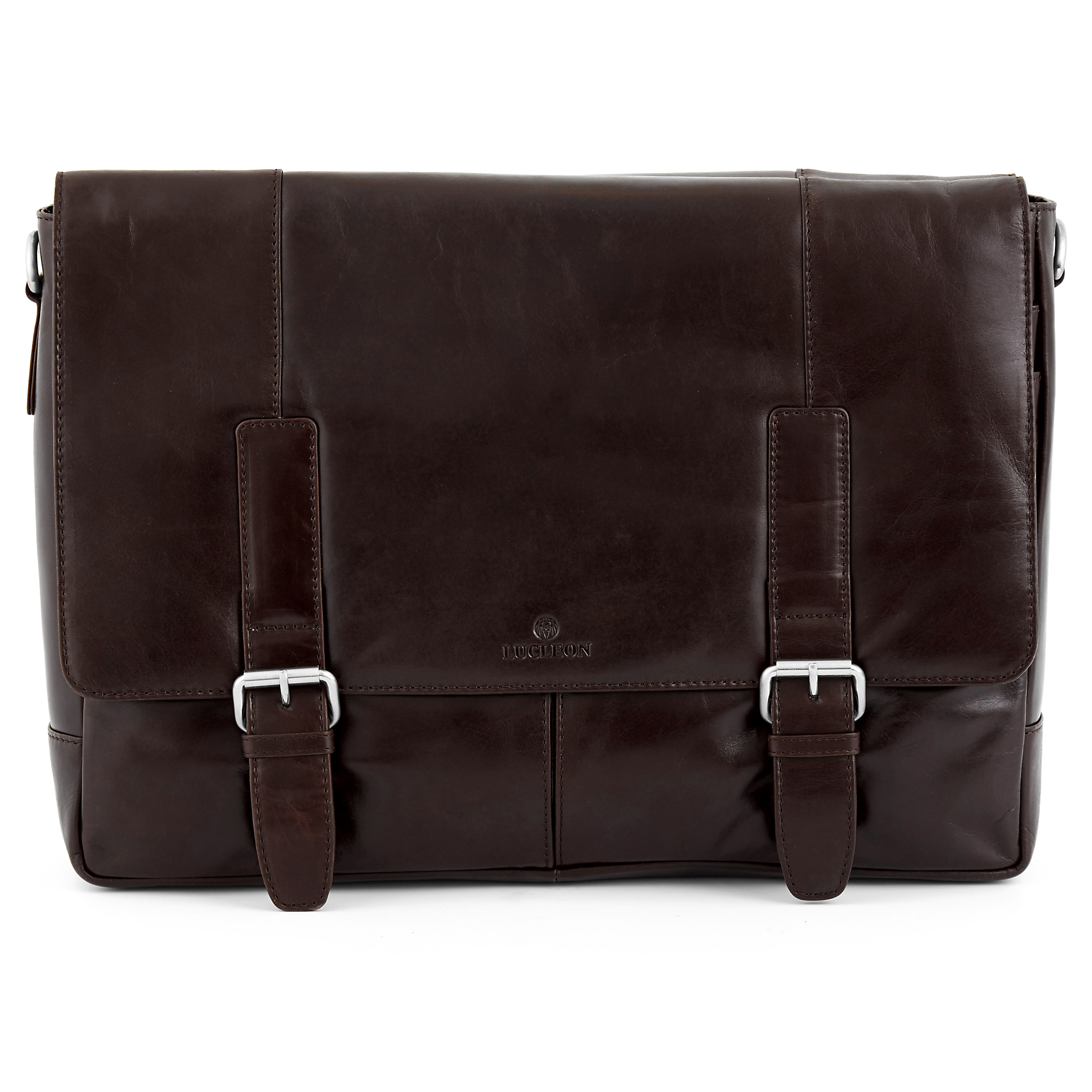 Dunkelbraune Klassische Jasper Leder Umhängetasche - 2