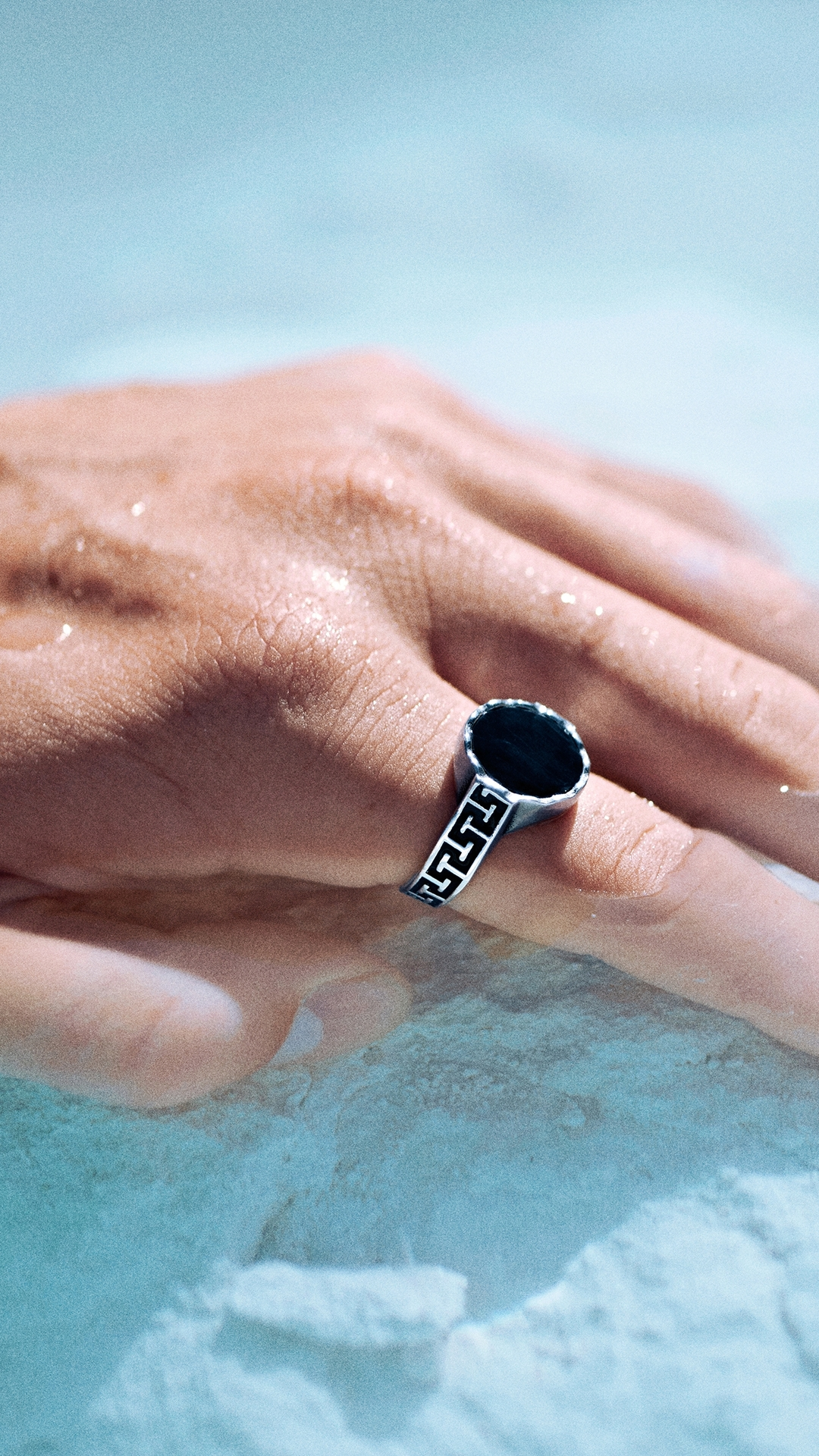 Atlantis | Onyx Stainless Steel Signet Ring | In stock! | Waykins