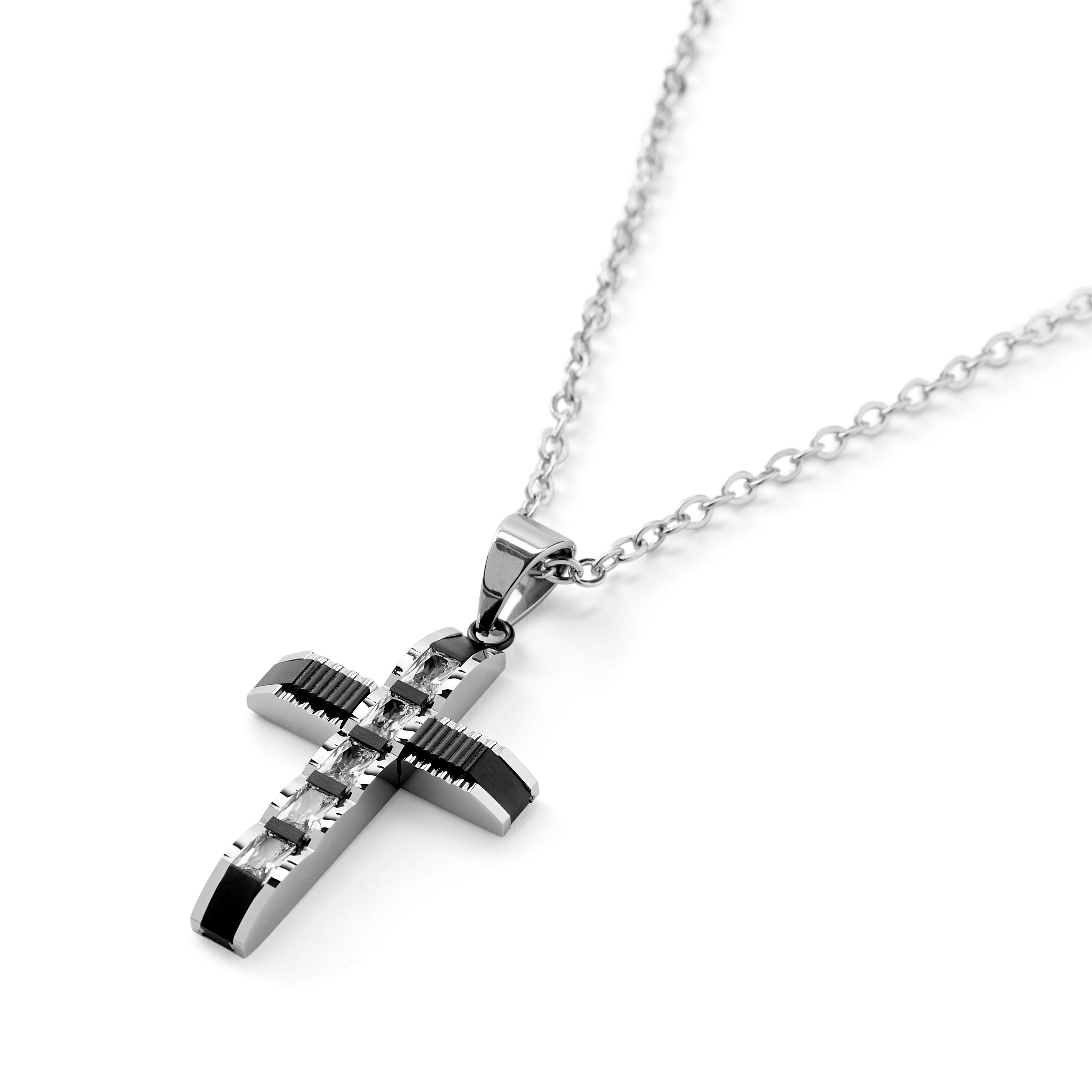 Collar de cruz con piedras - 2