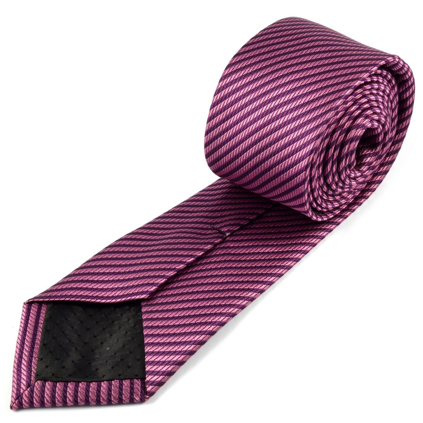 Violet & Pink Lined Microfiber Tie - 3