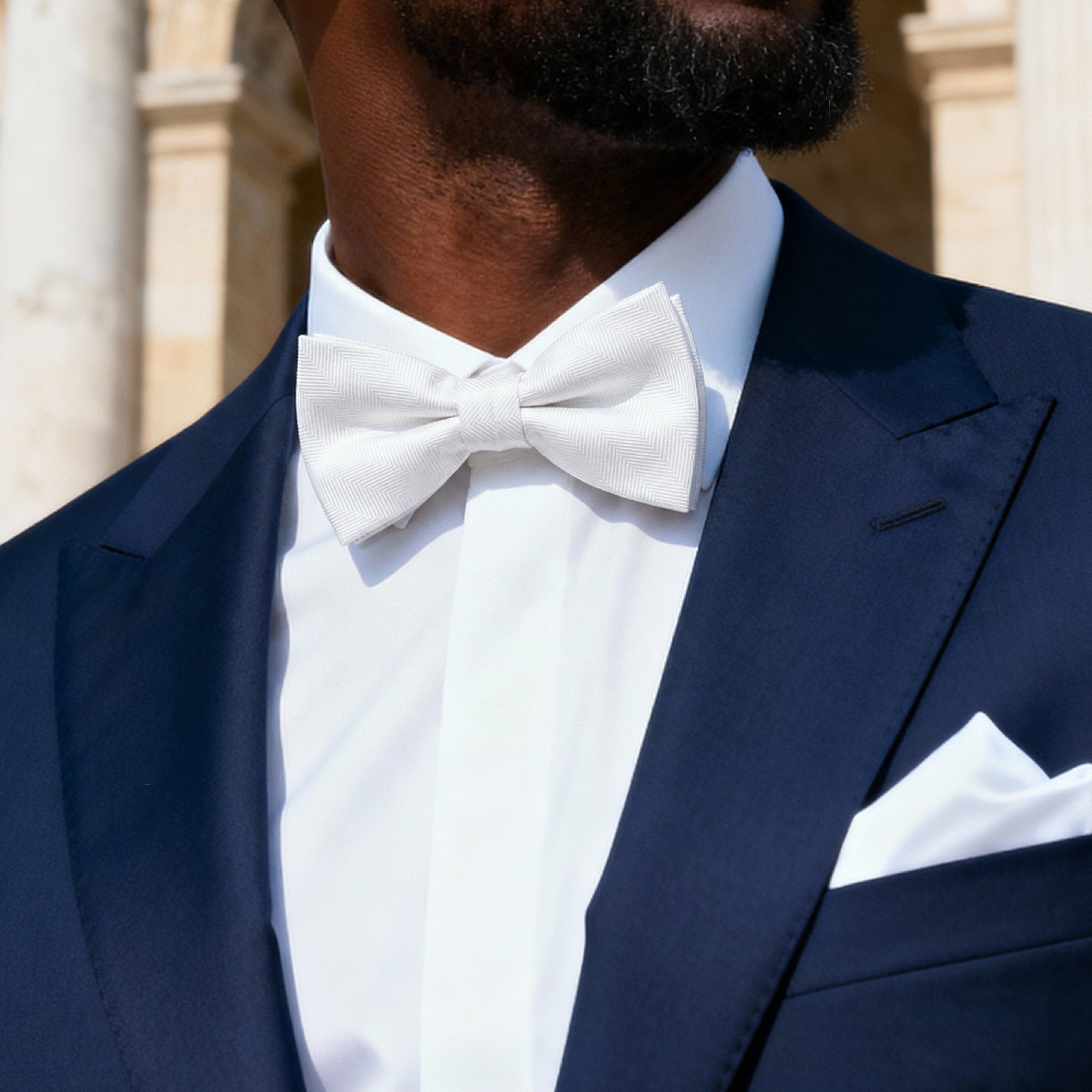 Laço Pré-atado em Espinha de Peixe Branco - 2