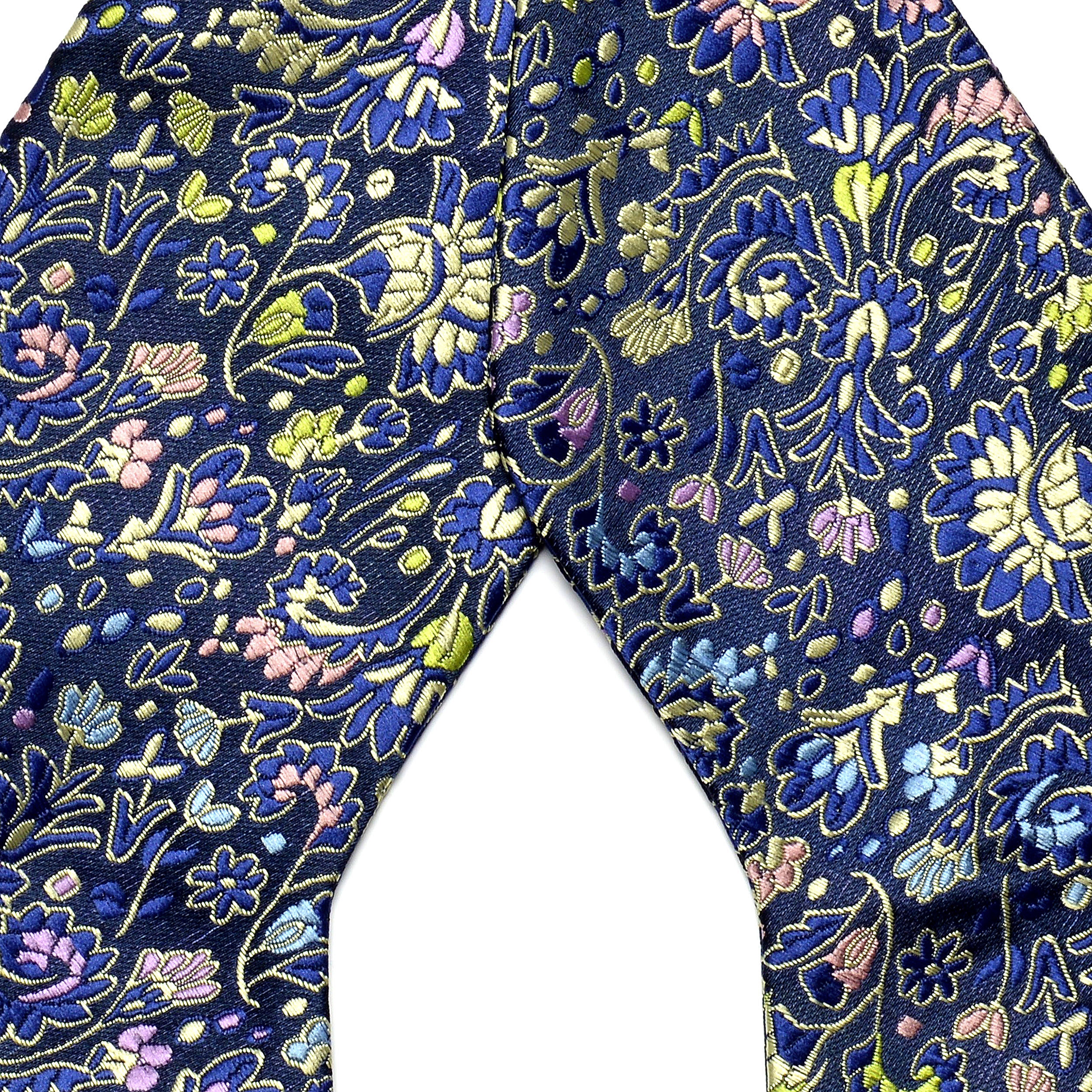 Flowered Silk Self-Tie Bow Tie - 2