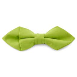 Lime Green Basic Pointy Pre-Tied Bow Tie
