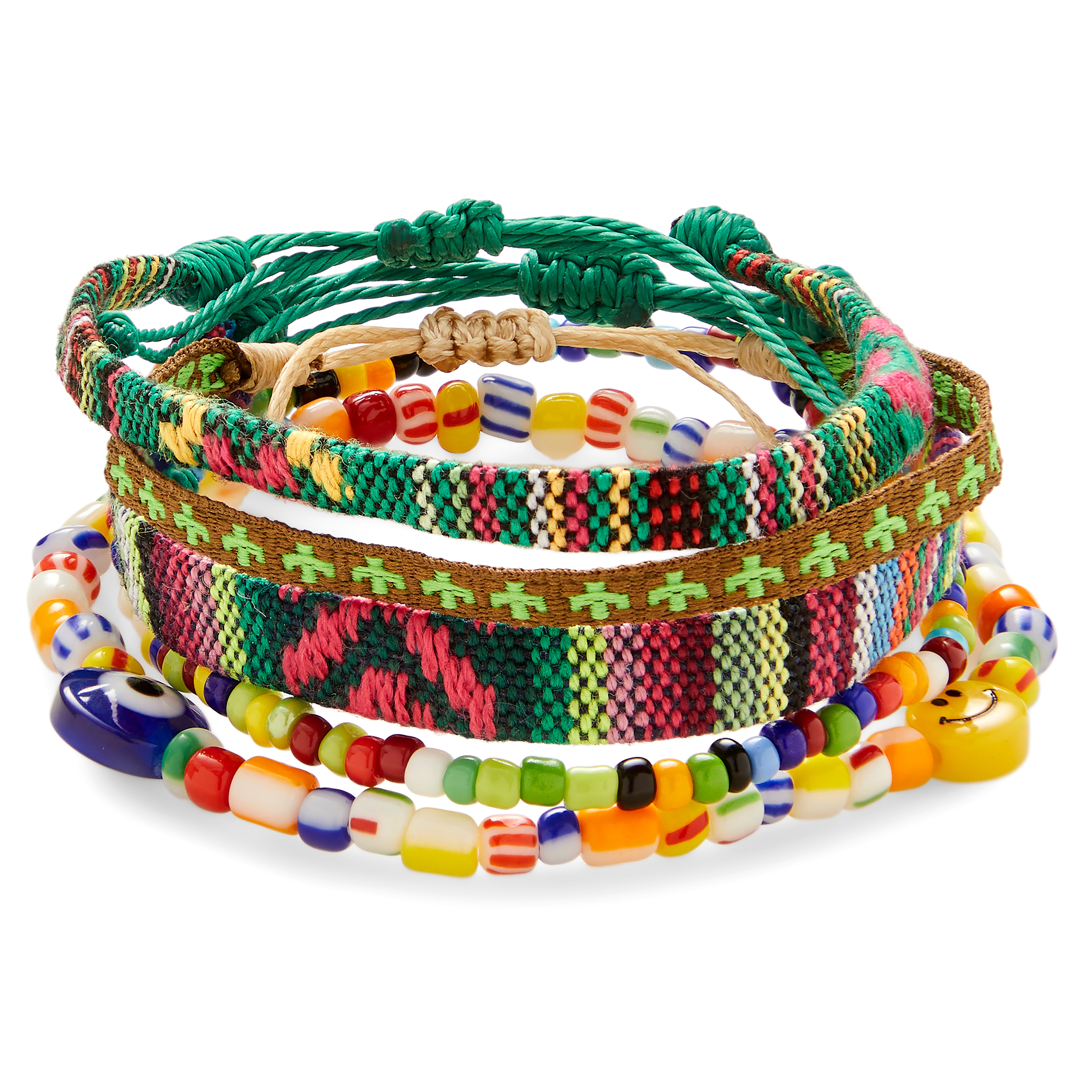 Amalfi | Modica Carnaval Set de 6 bracelets multicolores