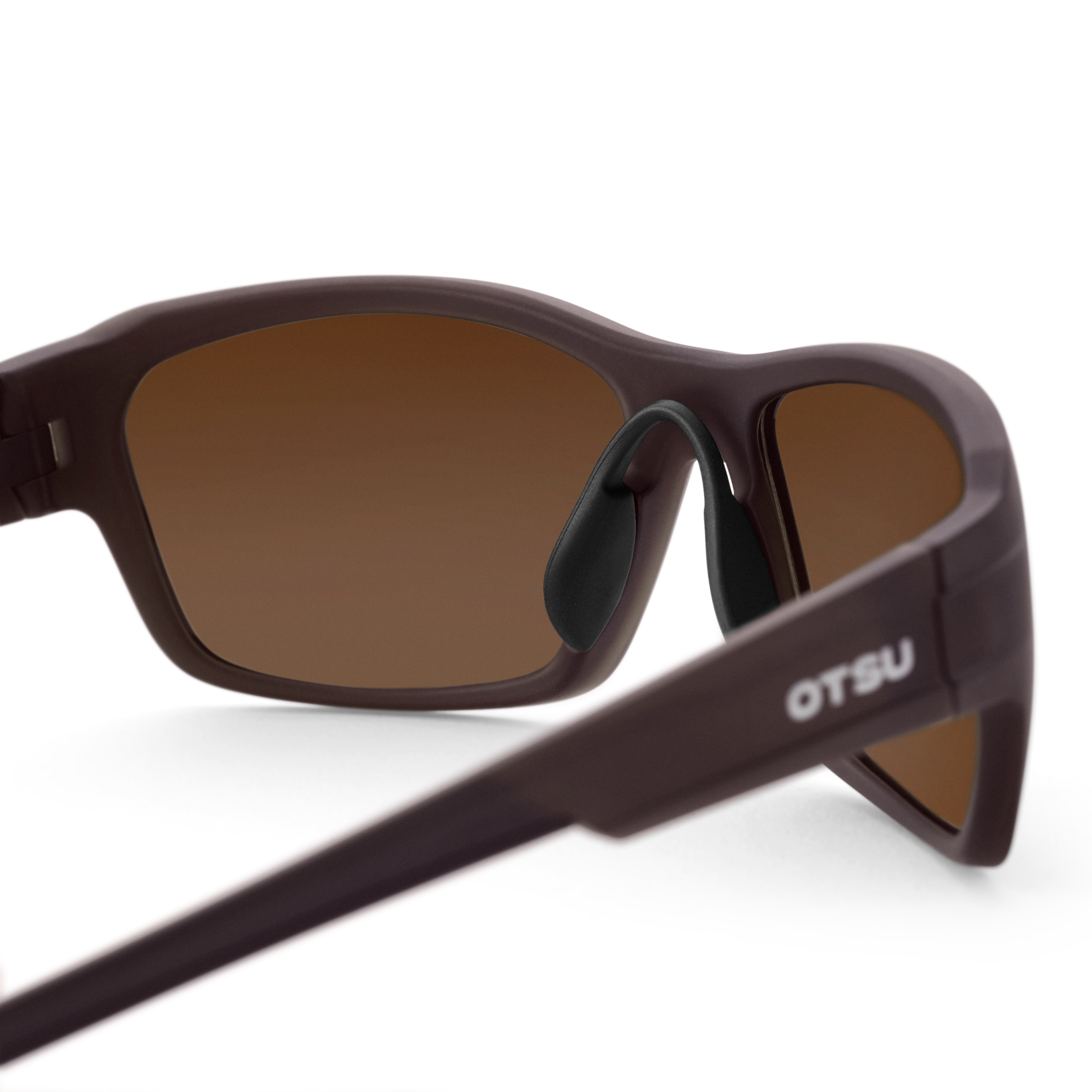 Поляризирани черни спортни слънчеви очила с кафяви стъкла - 6