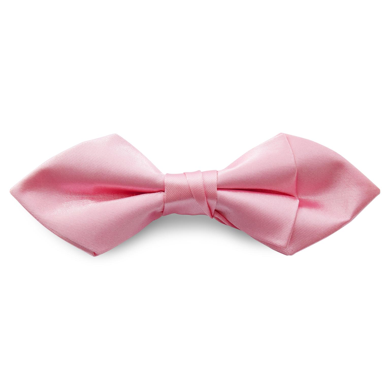 Shiny Baby Pink Basic Pointy Pre-Tied Bow Tie Shiny Baby Pink Basic Pointy Pre-Tied Bow Tie