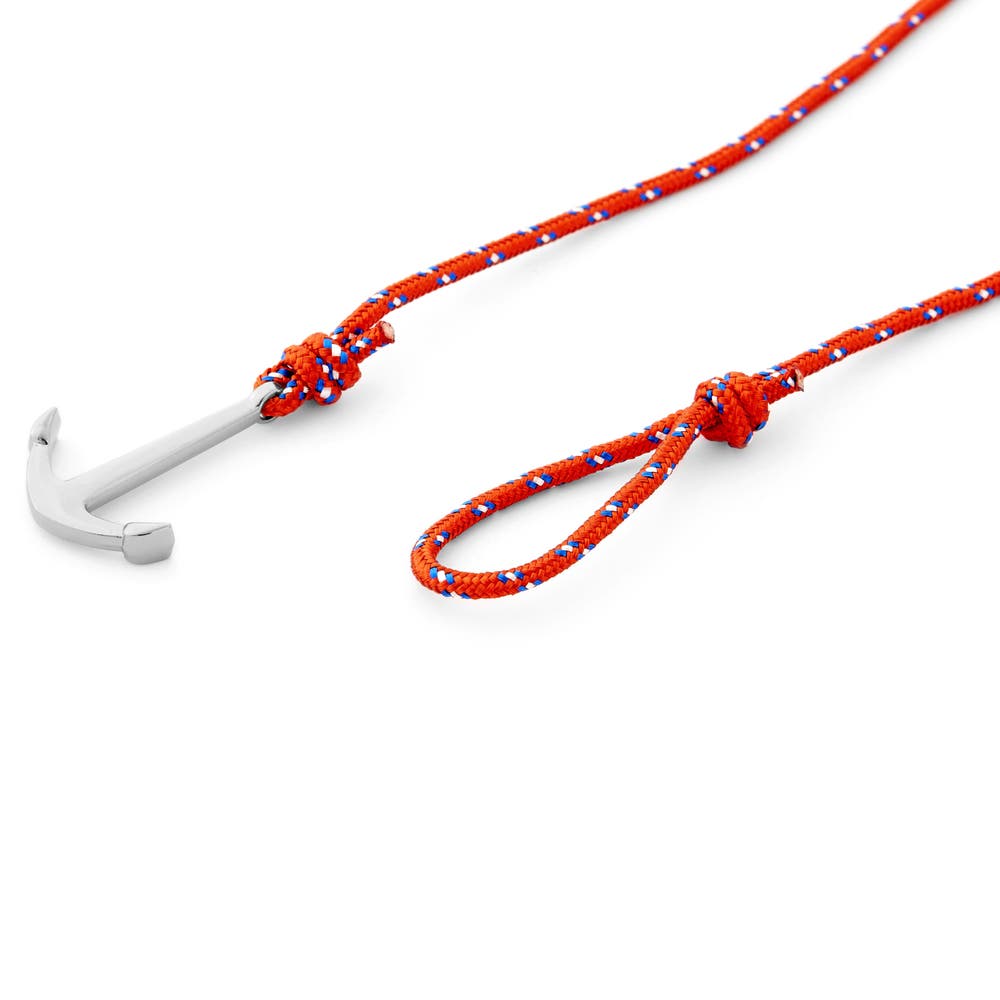 hover: Red & Silver-Tone Anchor Bracelet hover: Red & Silver-Tone Anchor Bracelet