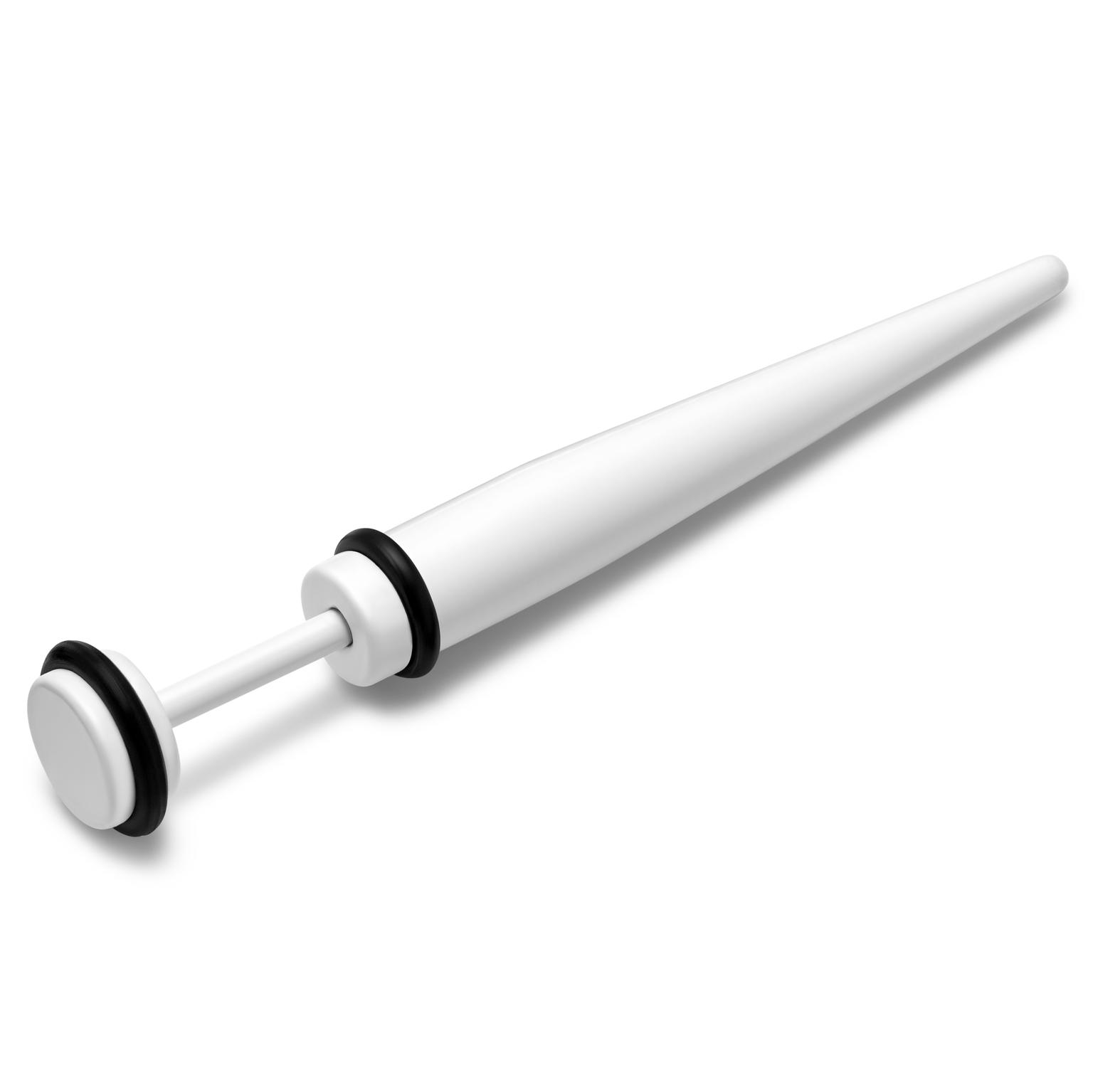 Satago | 6 mm Λευκό Ατσάλινο Faux Taper Σκουλαρίκι Satago | 6 mm Λευκό Ατσάλινο Faux Taper Σκουλαρίκι