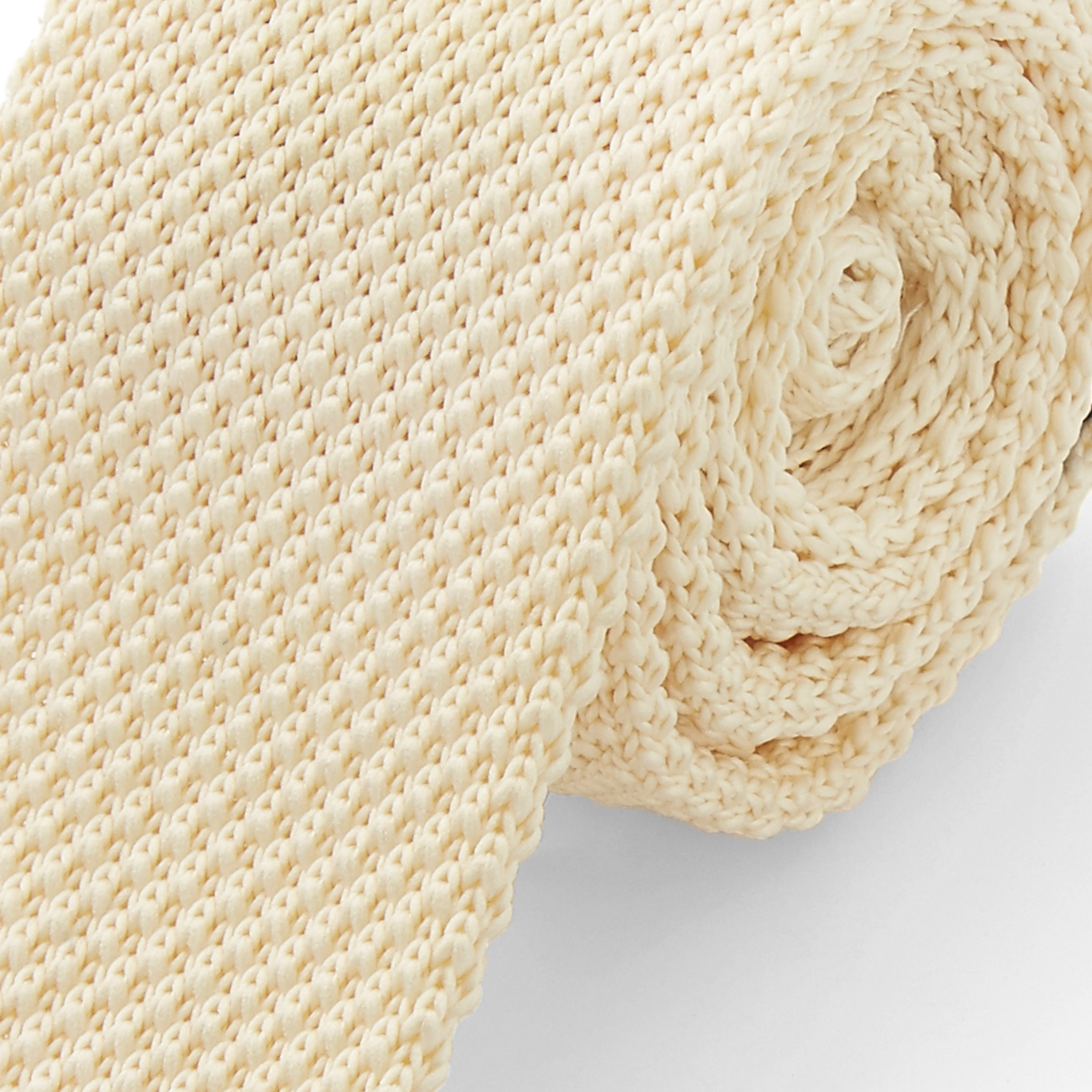 Hvidt Strikket Slips - 2