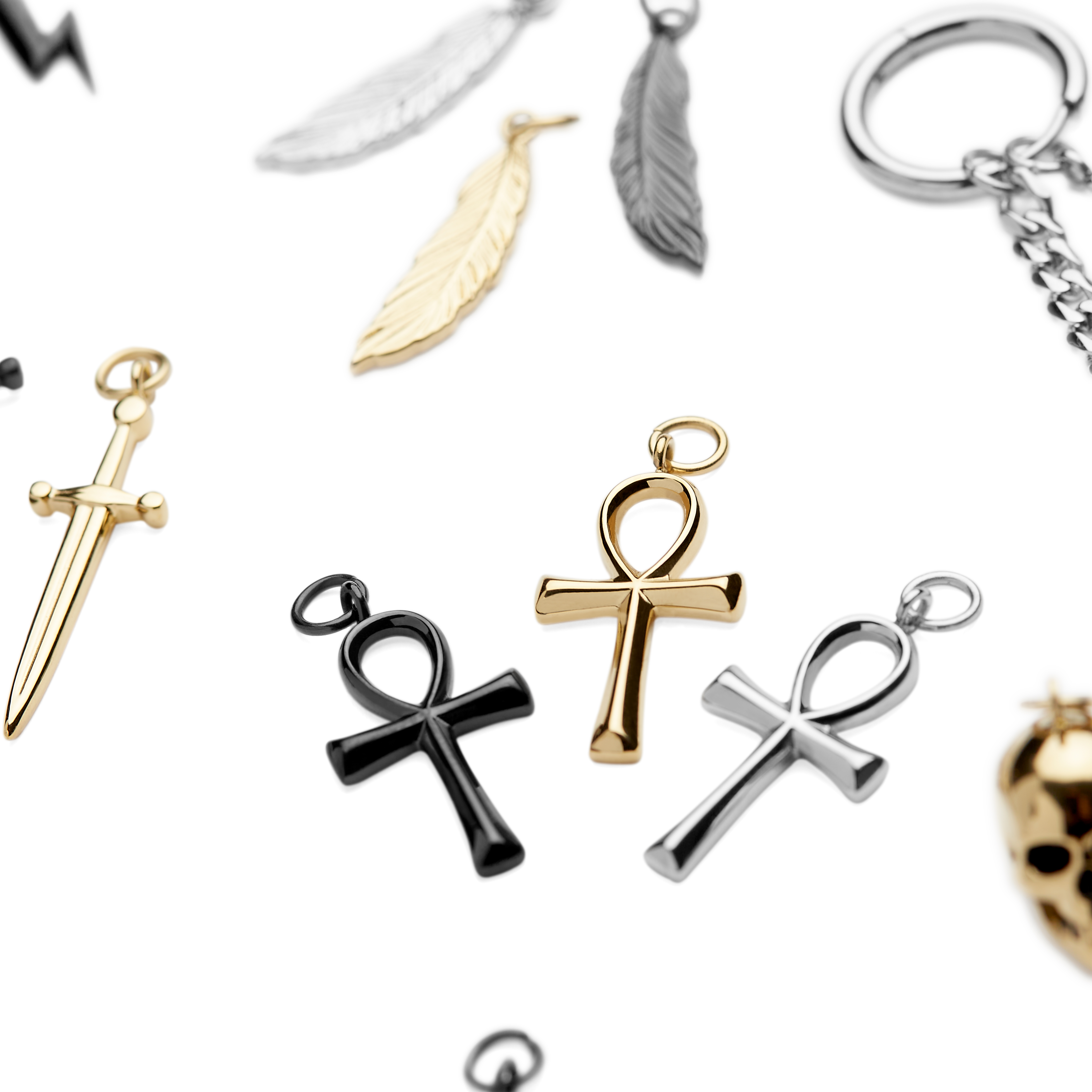 Hoop Earring 3-Pack with 27 Charms  - 4