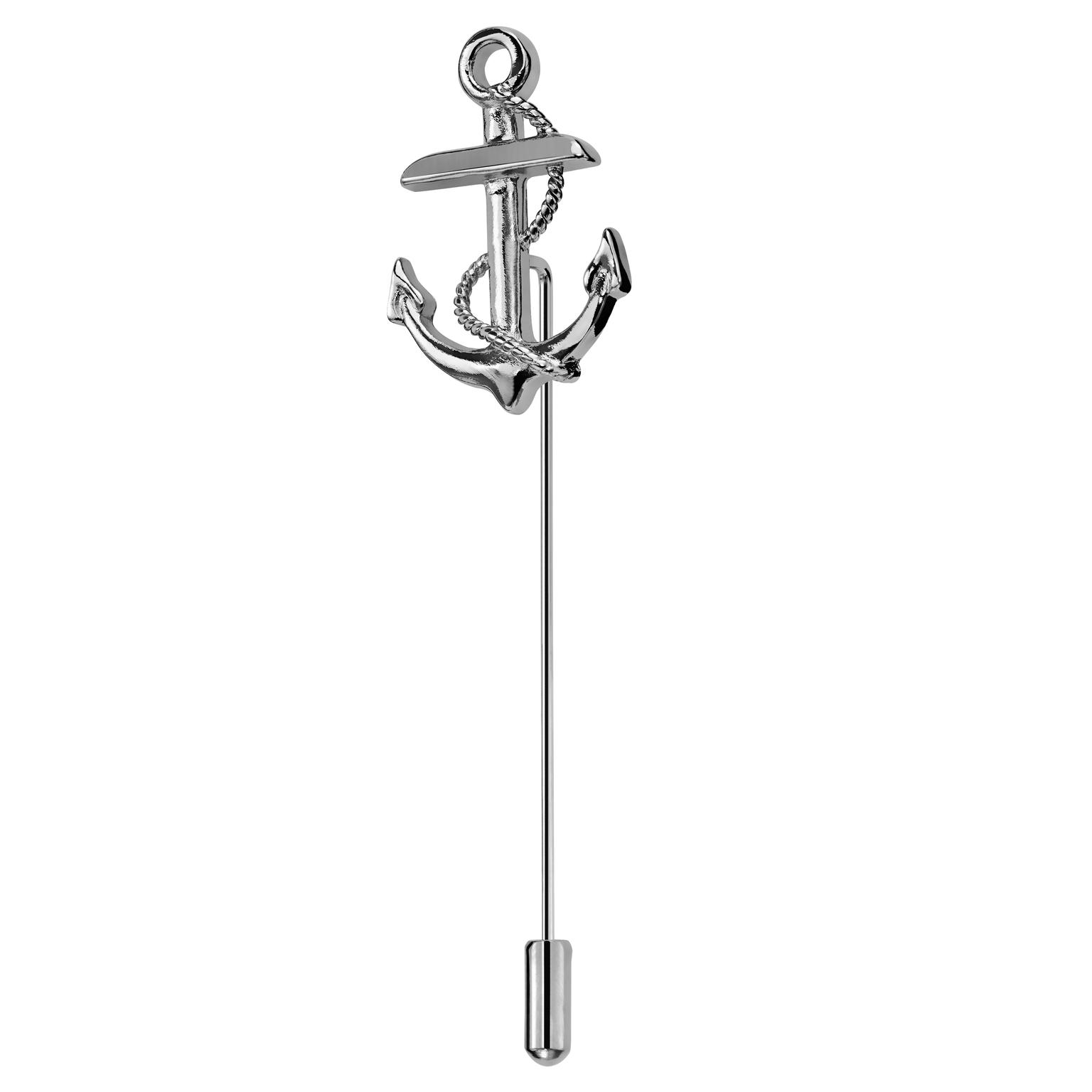 Silver-Tone Anchor Lapel Pin Silver-Tone Anchor Lapel Pin