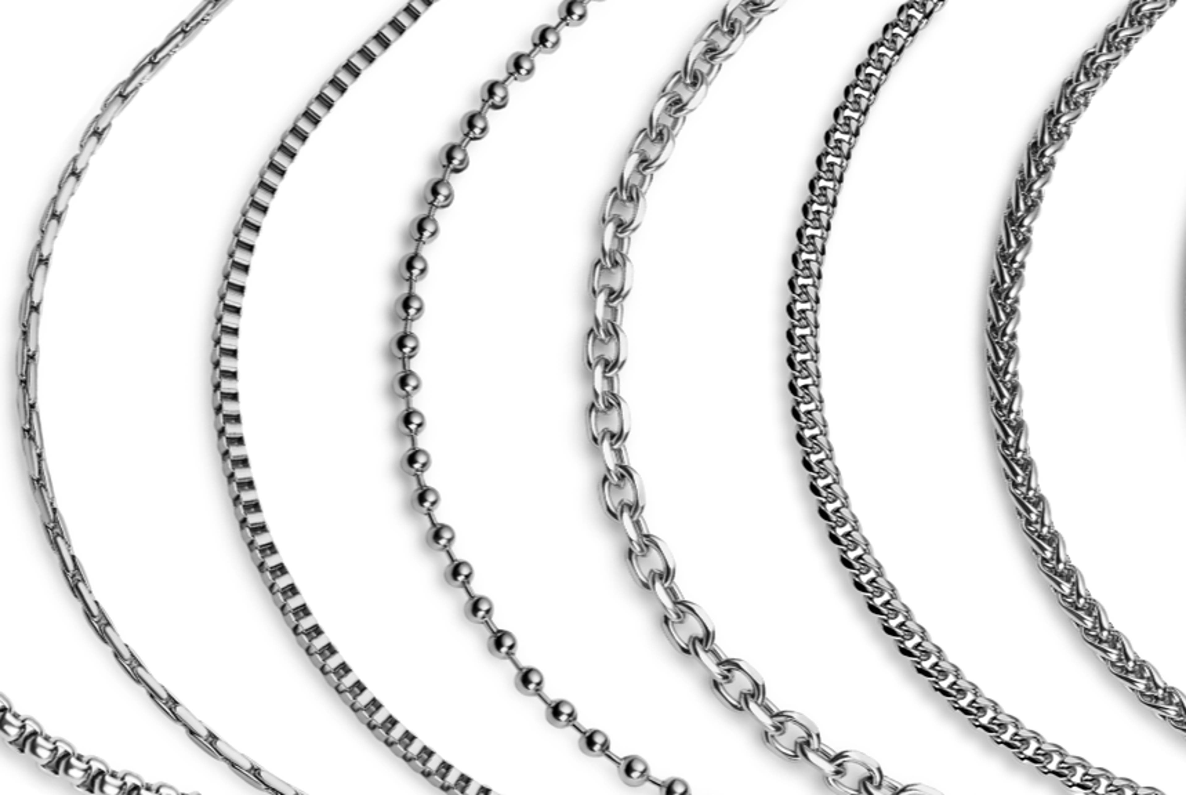 The 9 Most Popular Necklace Chain Types & Chain Links for Men