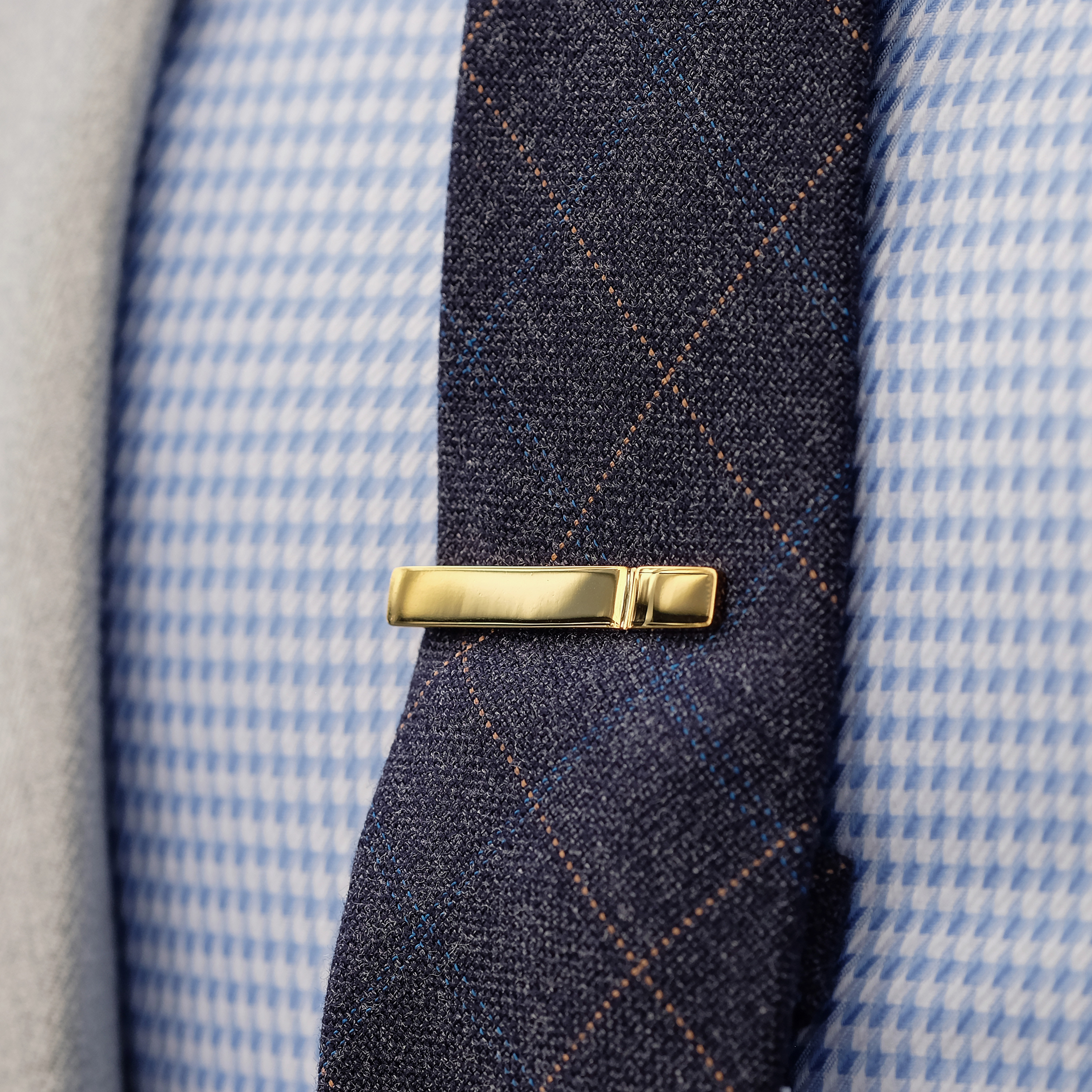 Zelta 925s Īsa kaklasaišu saspraude, viena grope - 4