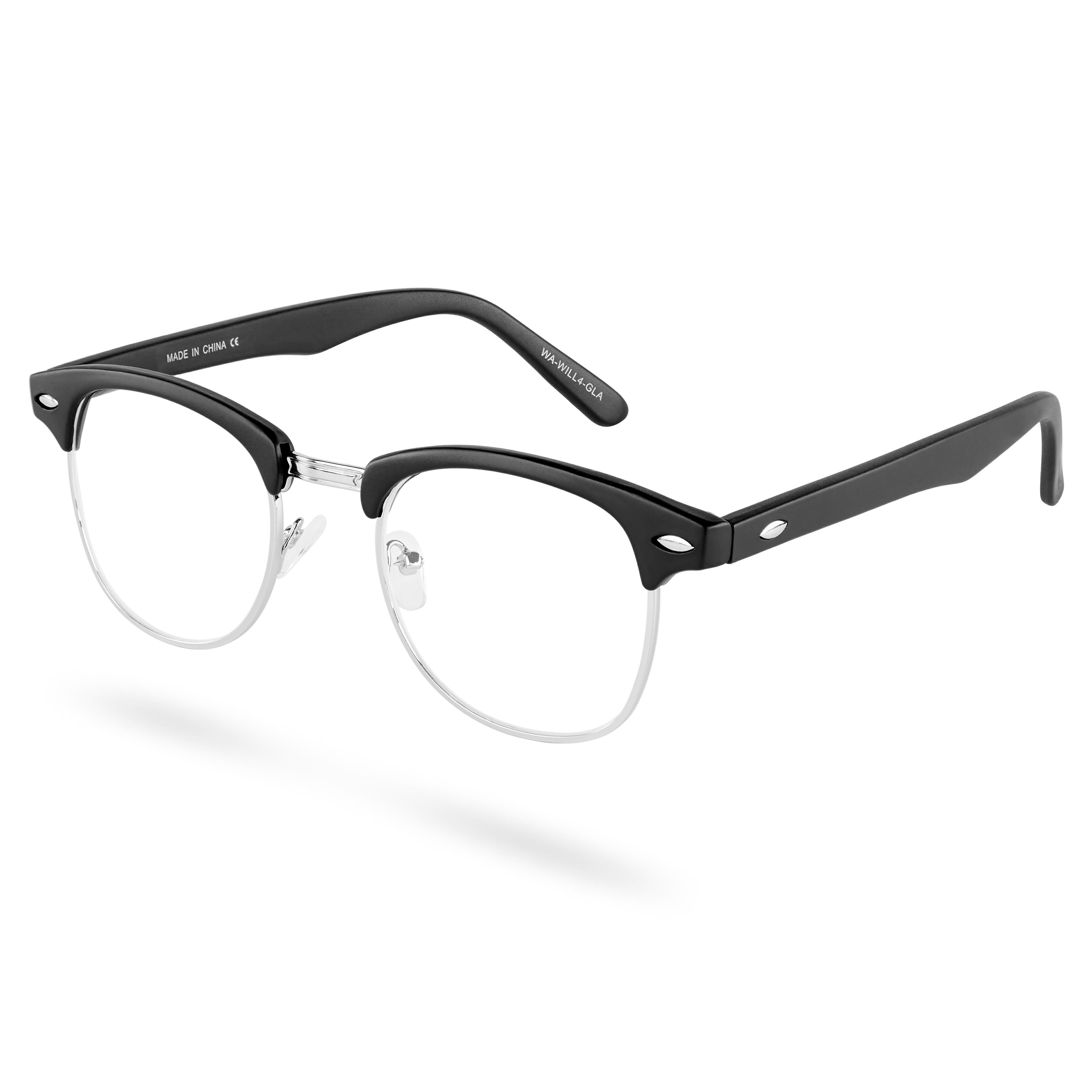 Browline очила с прозрачни стъкла Will