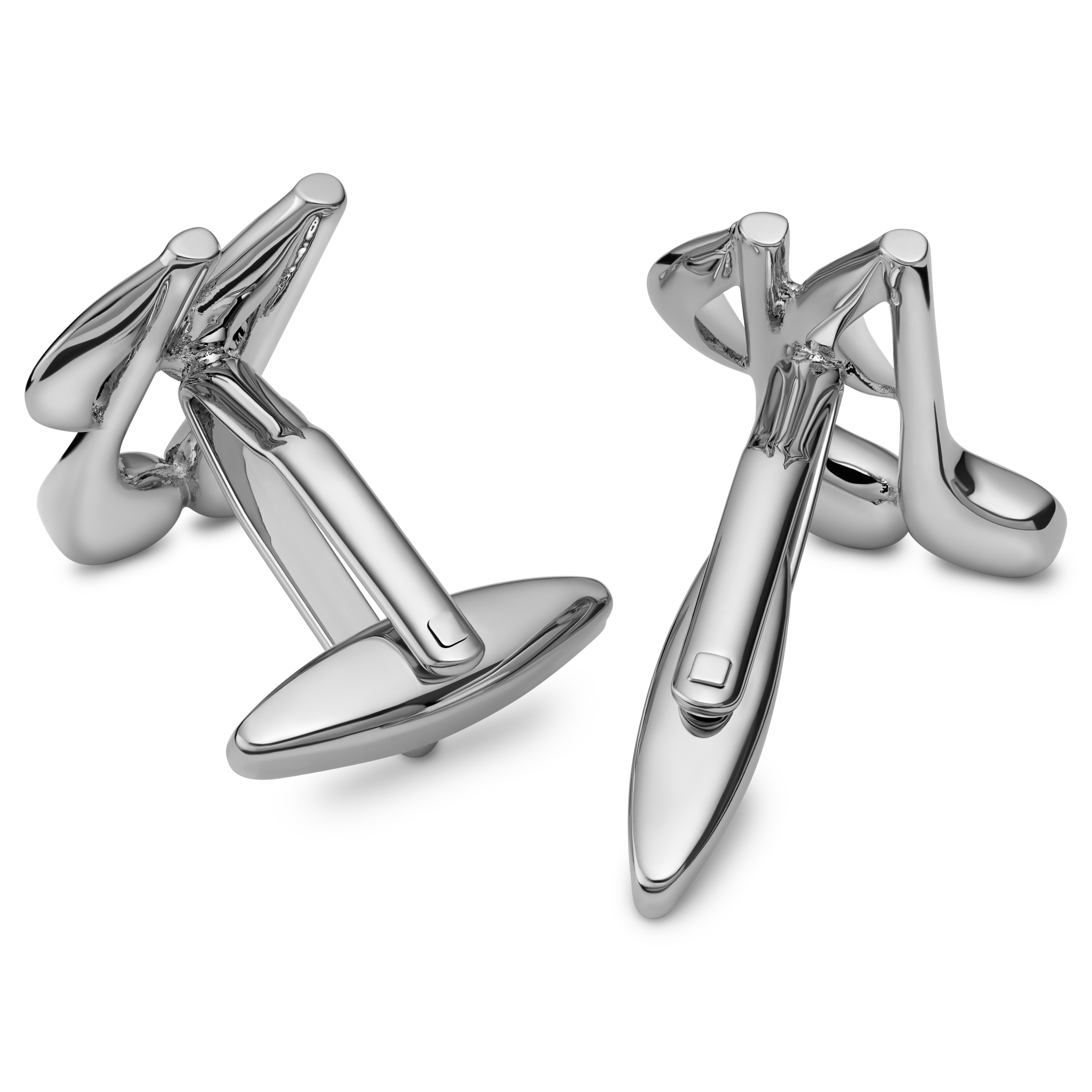 Kleos | Silver-tone Notes Cufflinks - 2