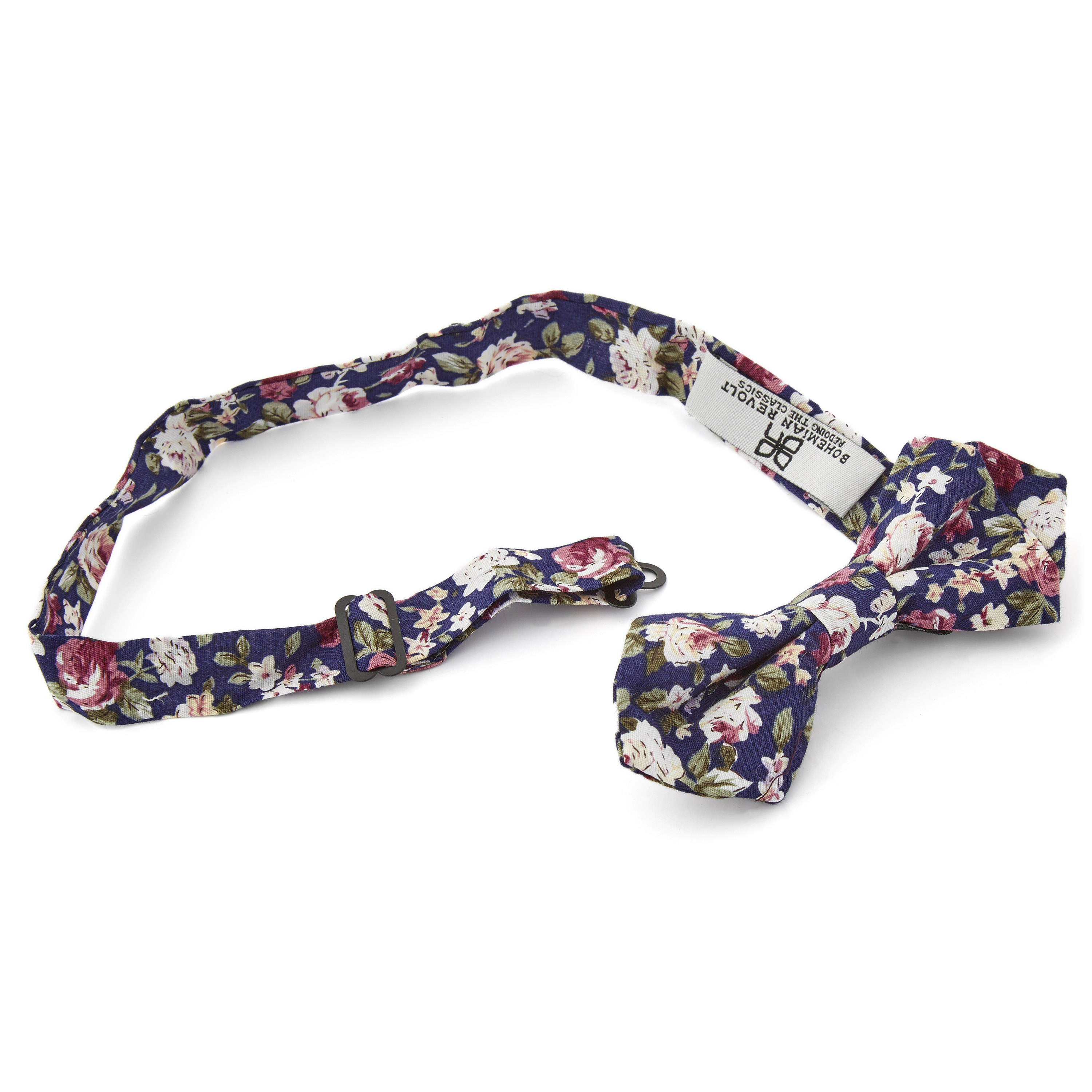 Тъмносиня папийонка на цветя със заострени краища  - 2