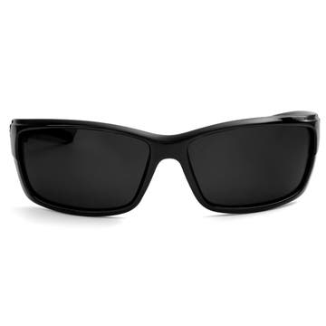 Black & Black Aluminum Sporty Sunglasses