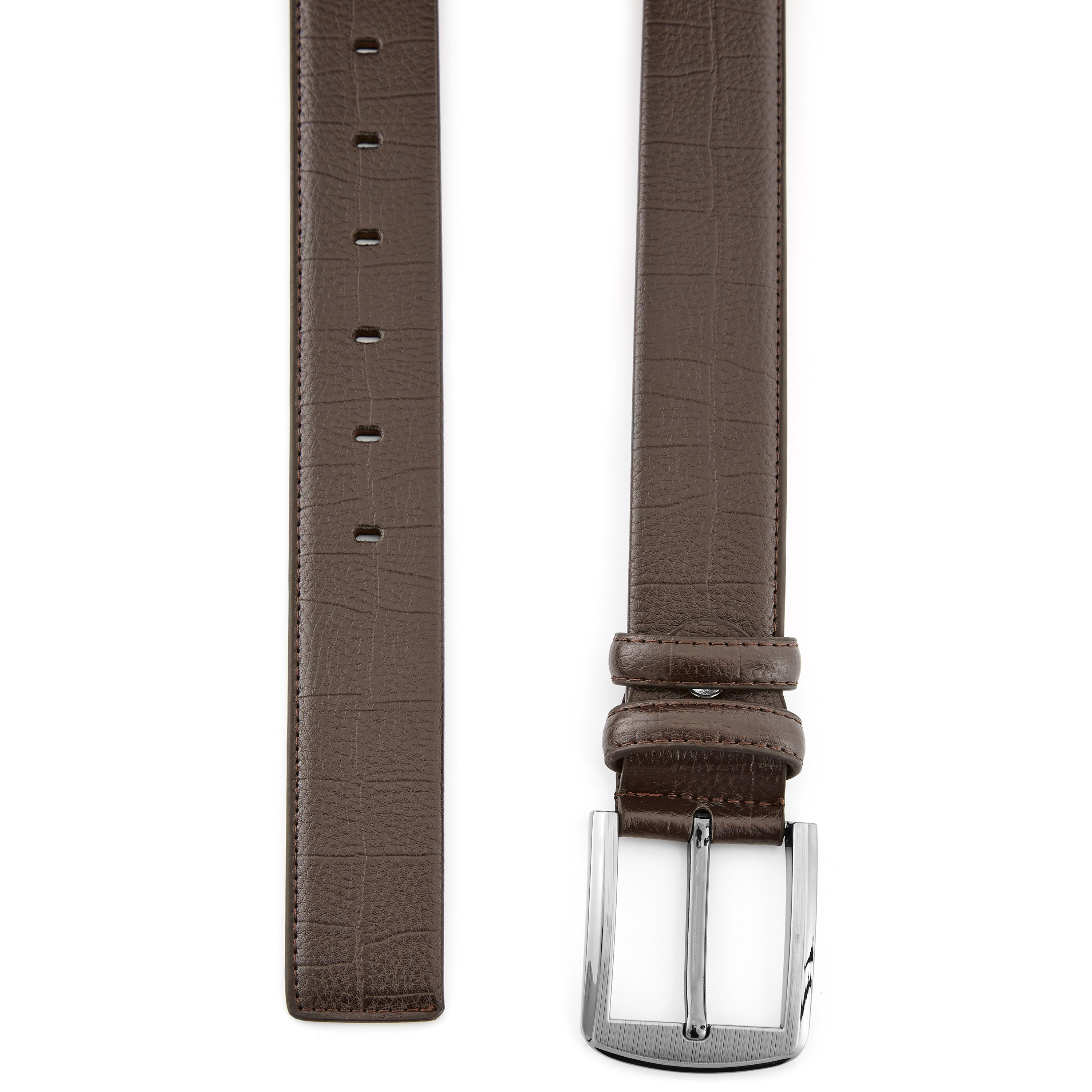 Dark Brown Functional Leather Belt - 2