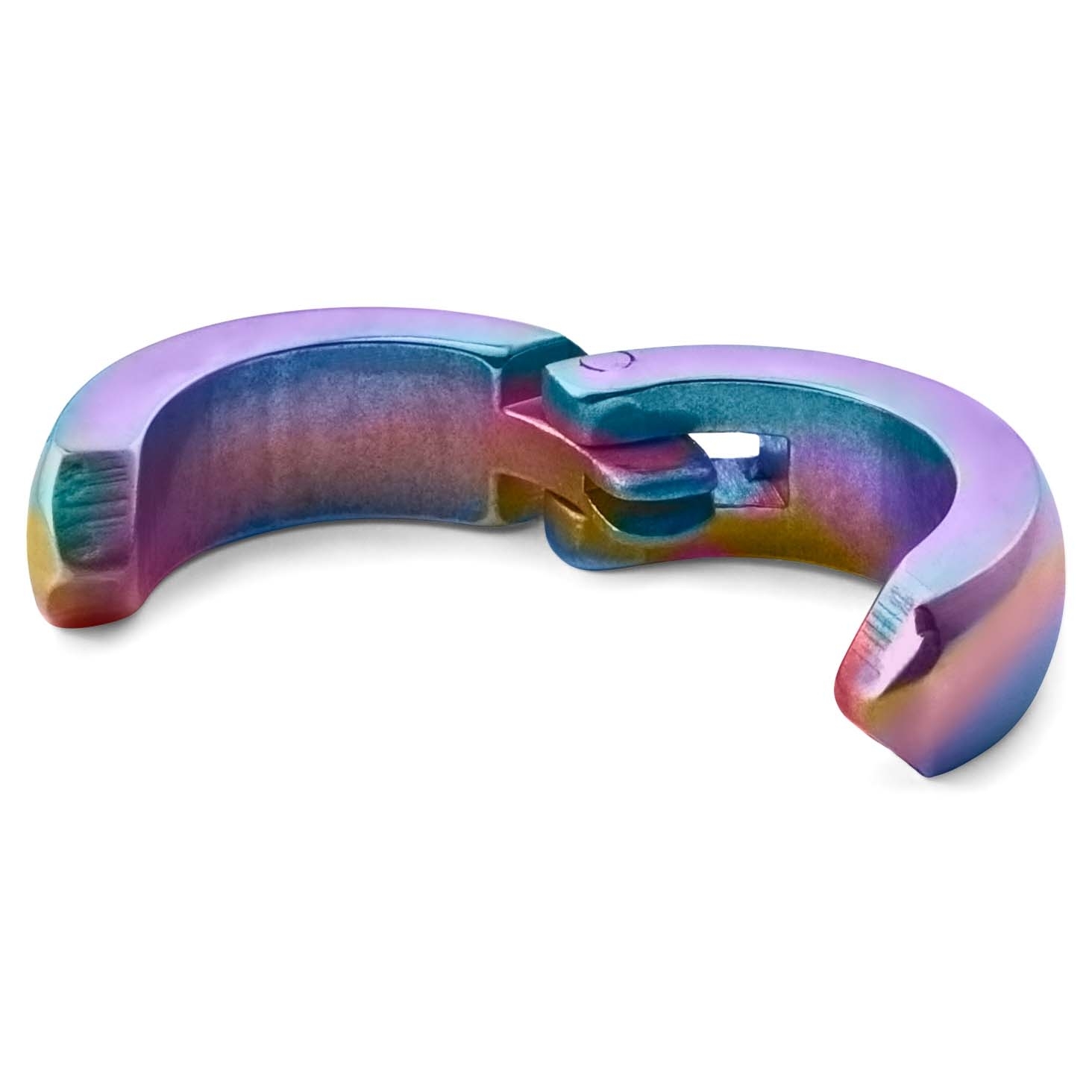 Pendiente de aro con clip arcoíris Floyd - 3