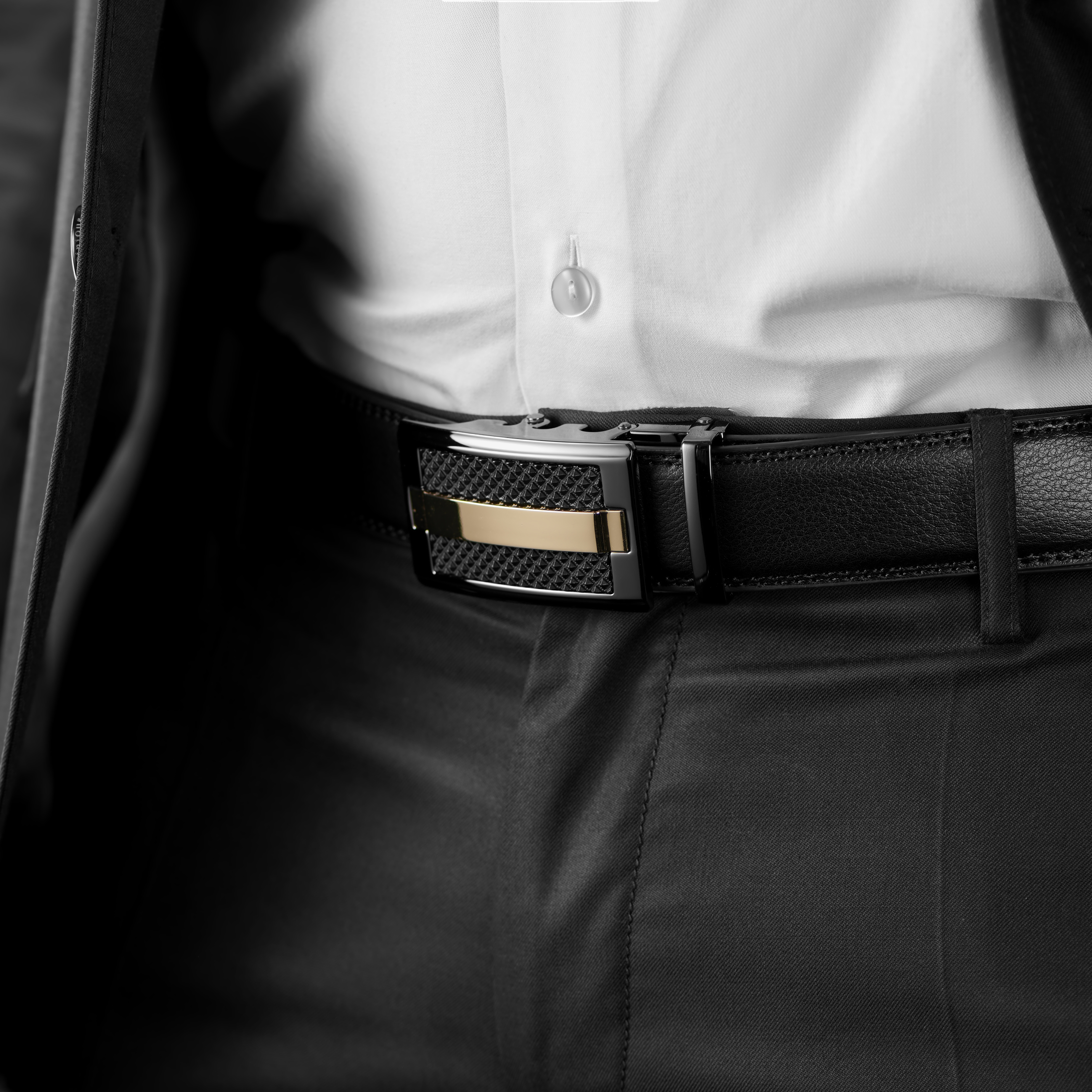 Cintura autobloccante piramide nera - 3