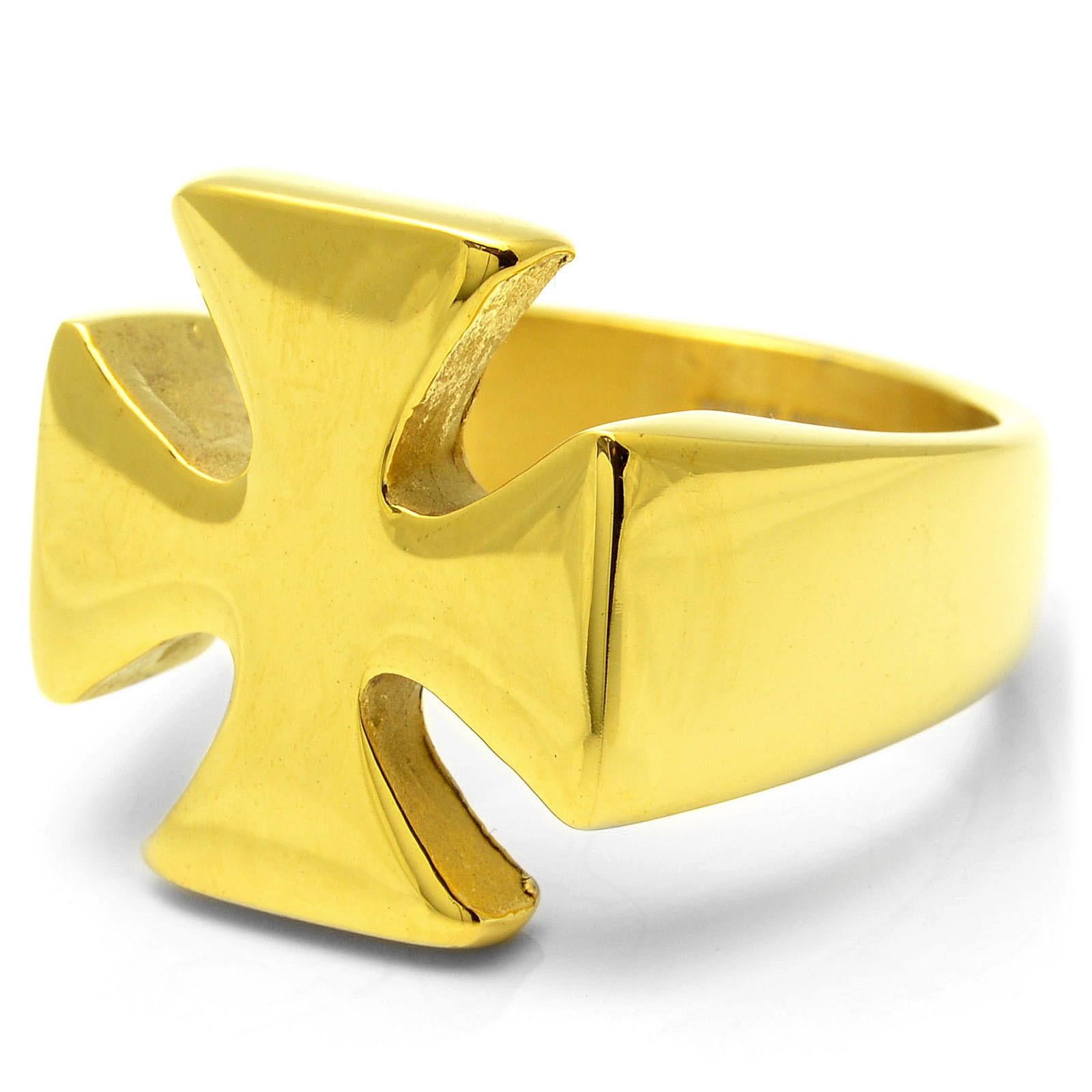 Χρυσαφί Ατσαλένιο Δαχτυλίδι Knight's Cross - 1