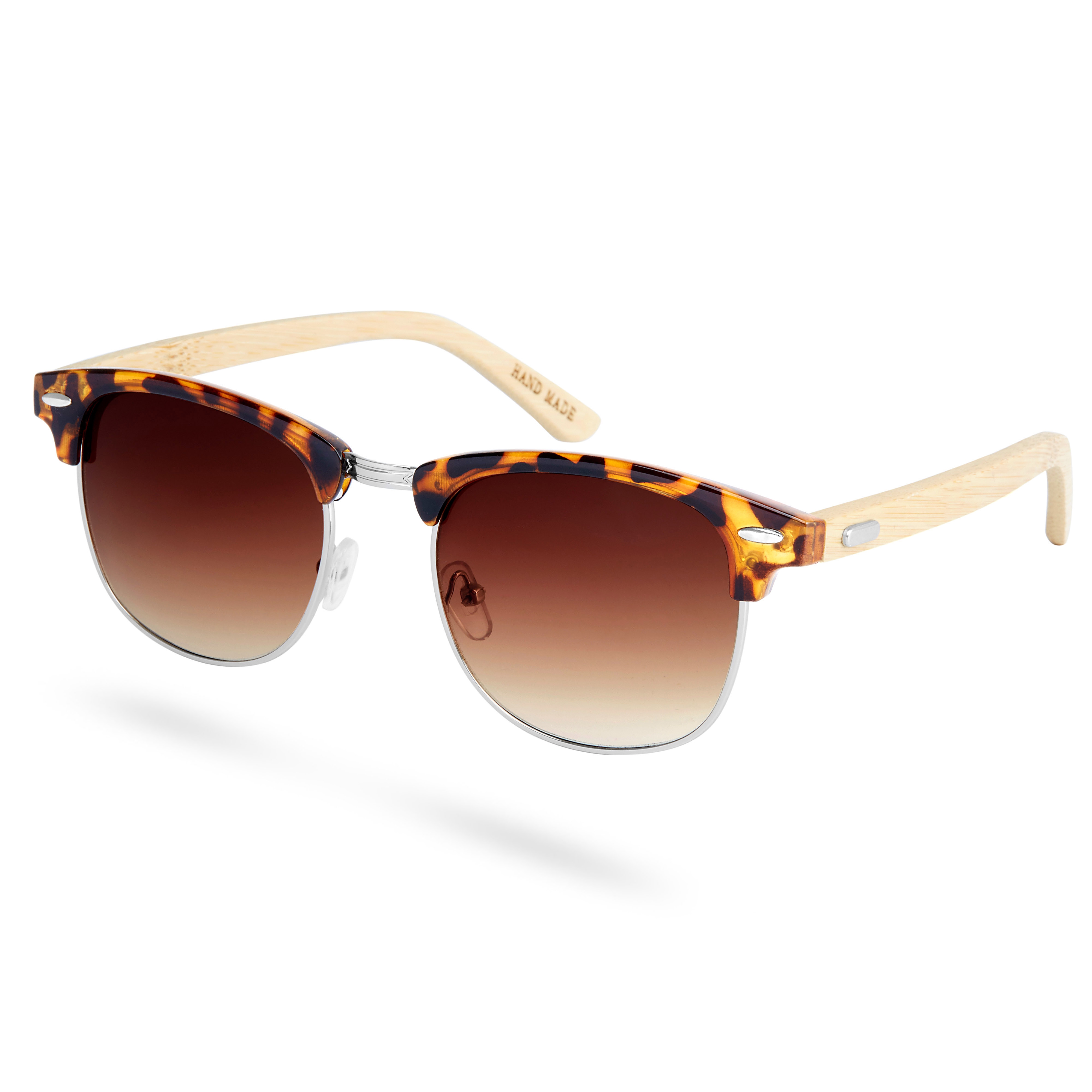 Gradient Brown Tortoise Wood Sunglasses - 2