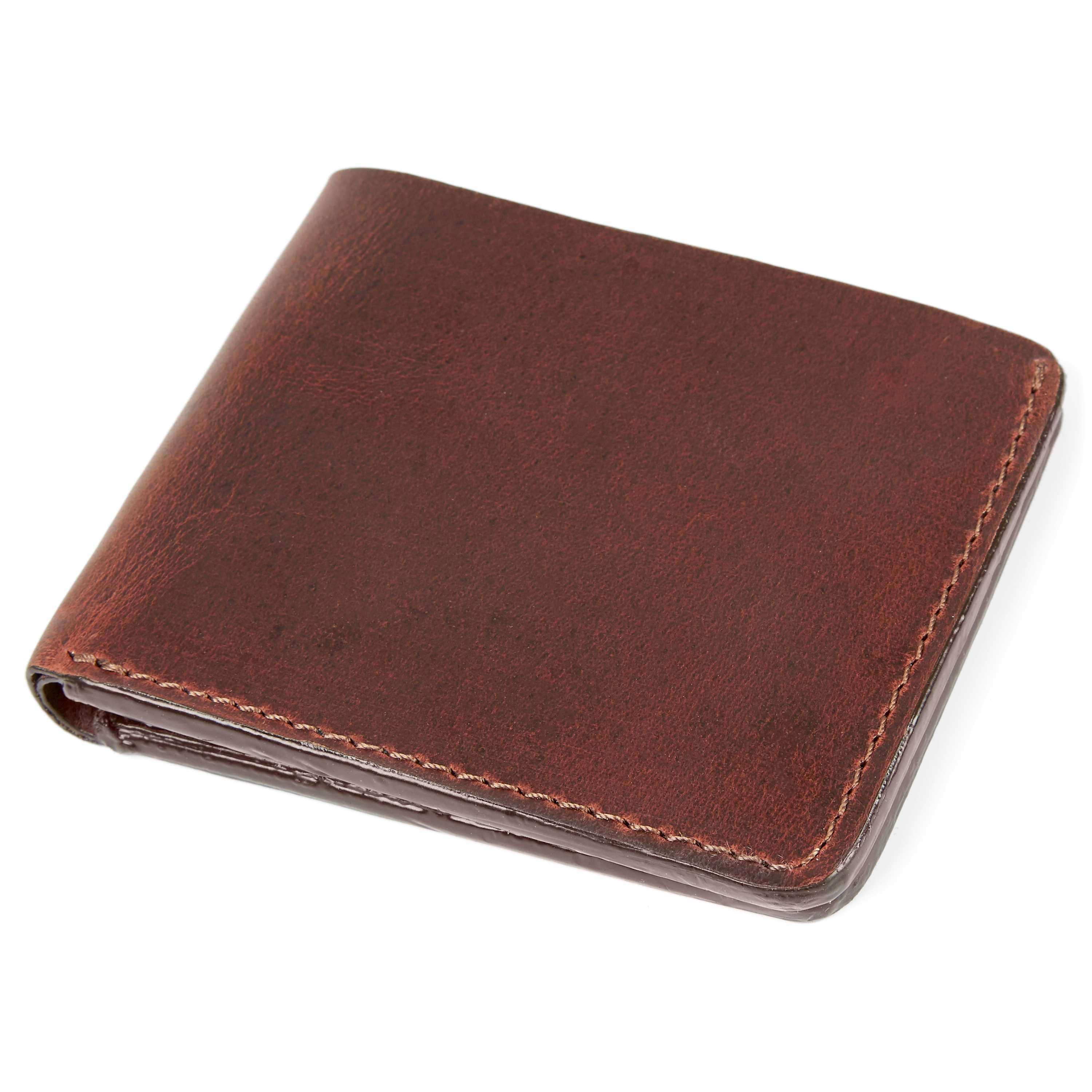 Brązowe etui na karty z prawdziwej skóry - 4