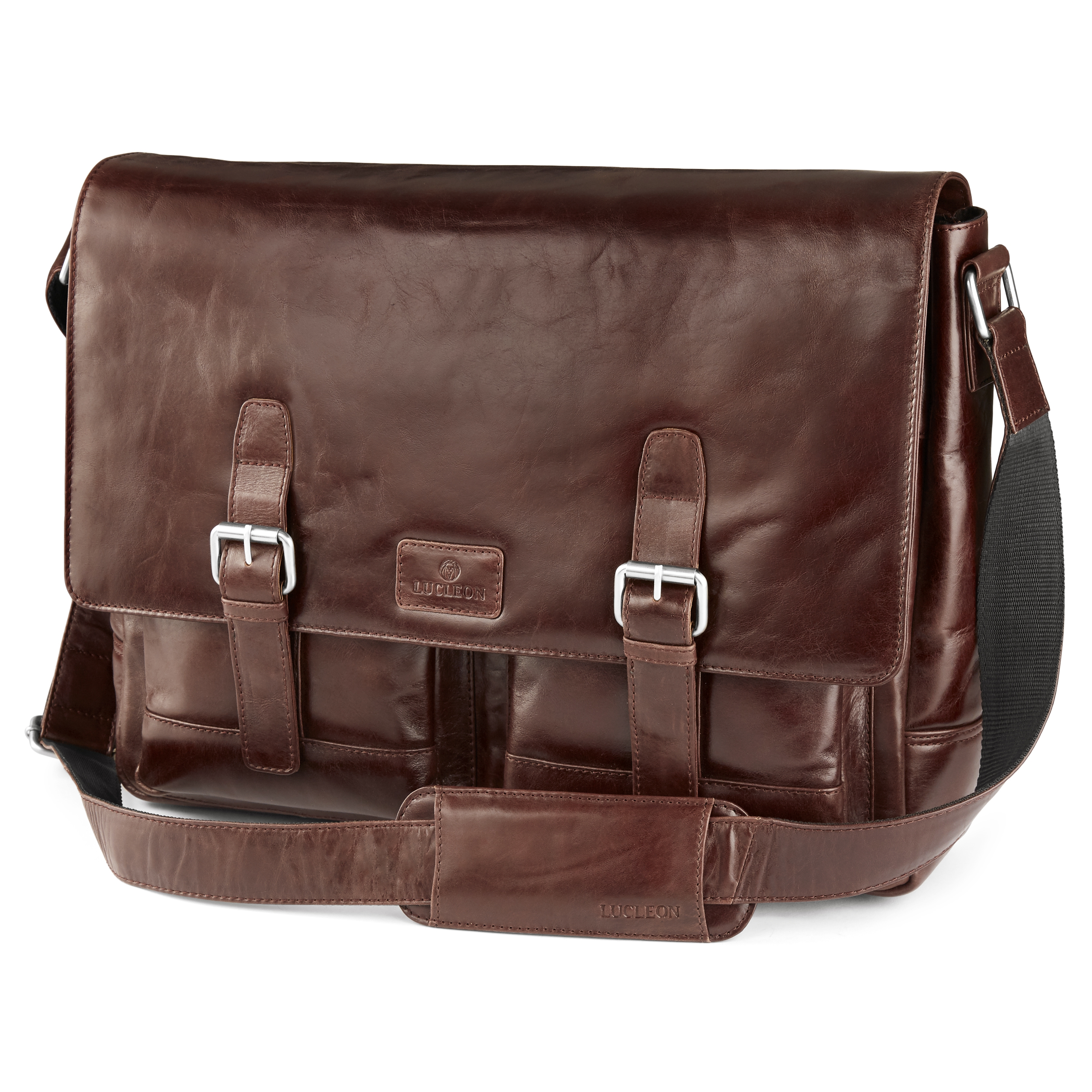 Brown Jasper Messenger Leather Bag - 8