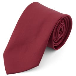 Corbata básica extralarga burdeos de 8 cm