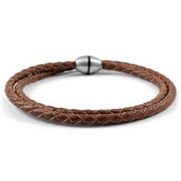 Bracelets Bolo en cuir brun 