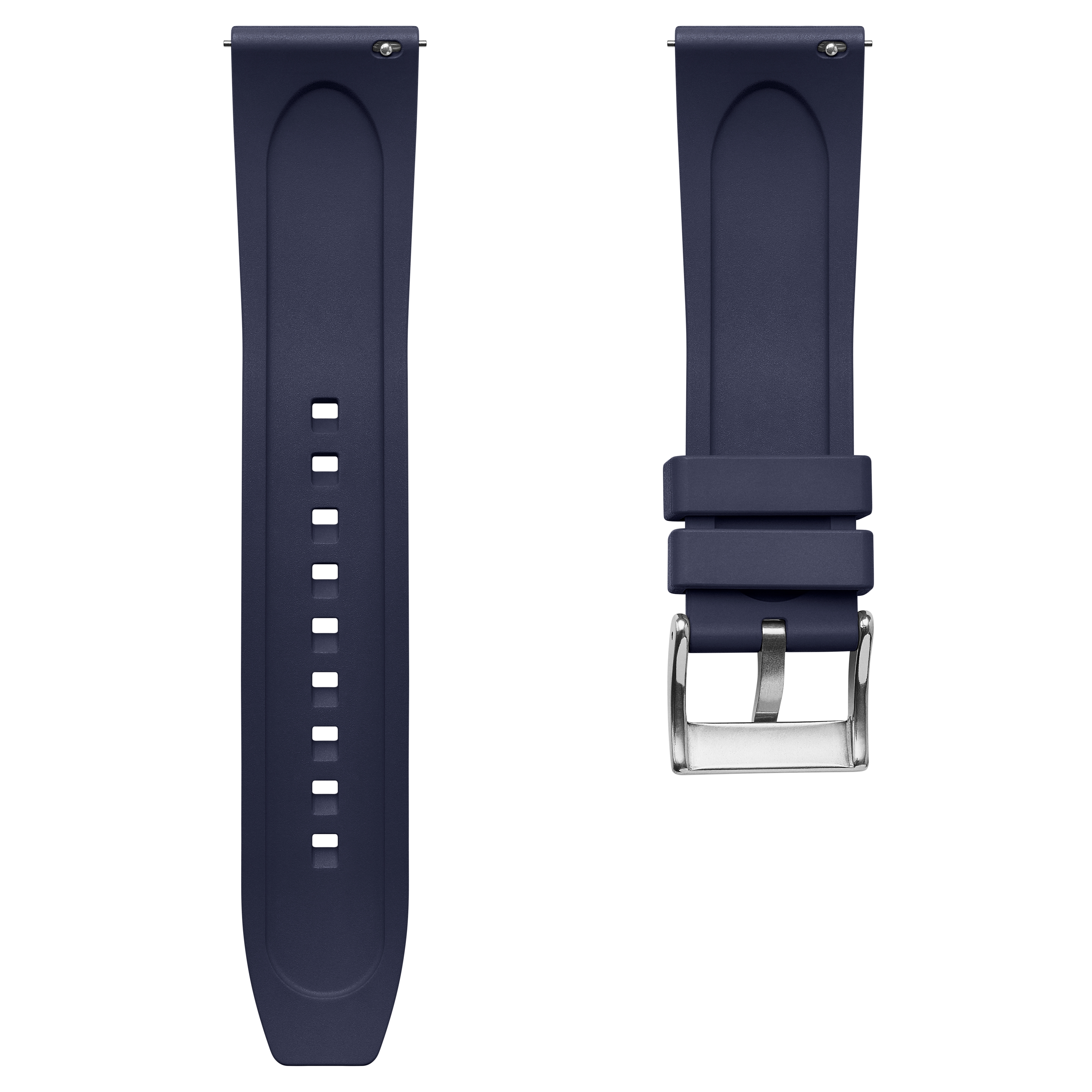 Navy Blue 22 mm Quick-Release Rubber Strap - 2