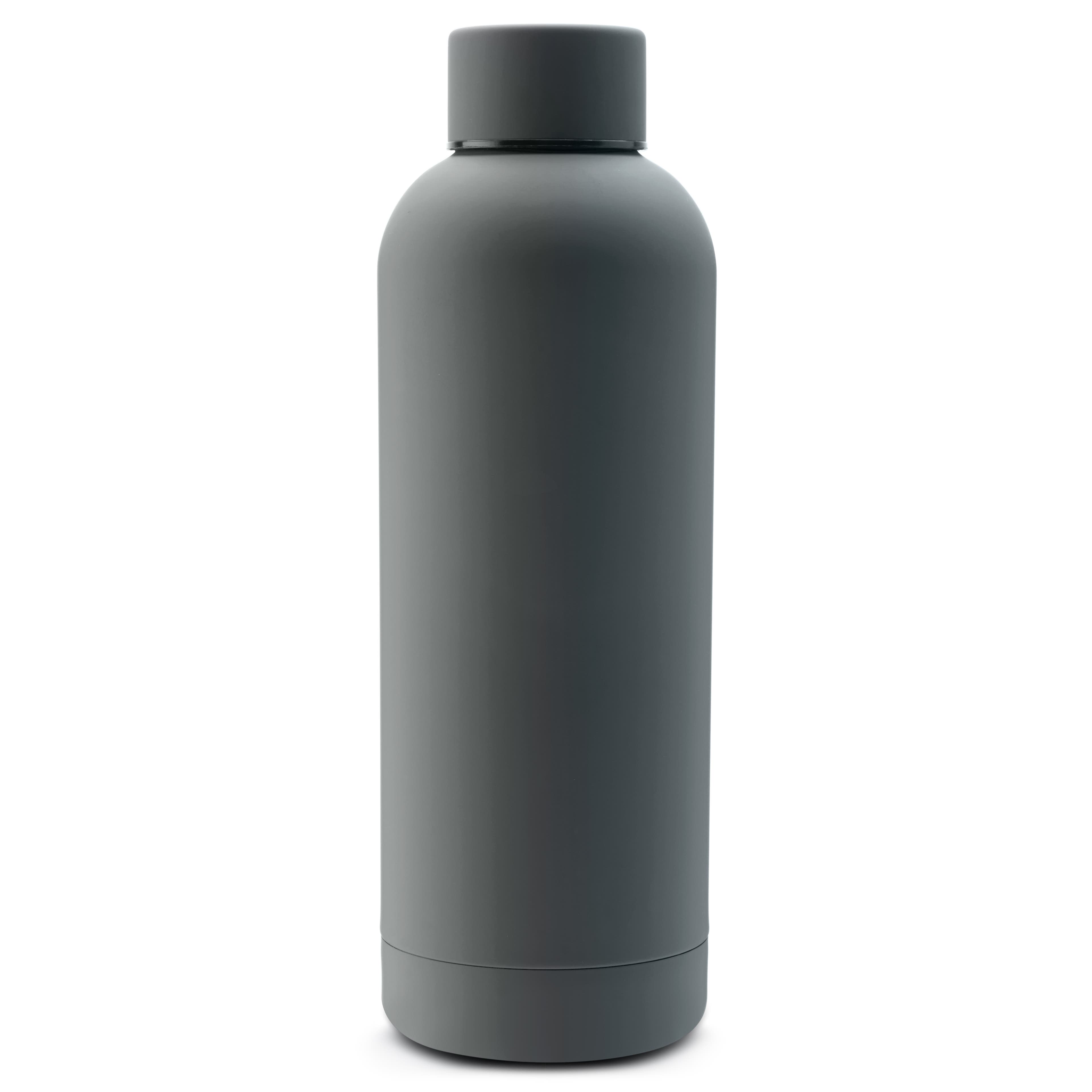 Water Bottle, 17 fl oz (500 ml ), Grey Stainless Steel, In stock!