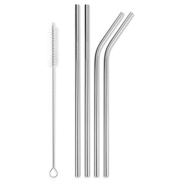 Dishwasher-Safe Stainless Steel Straws | Set of 4 Dishwasher-Safe Stainless Steel Straws | Set of 4