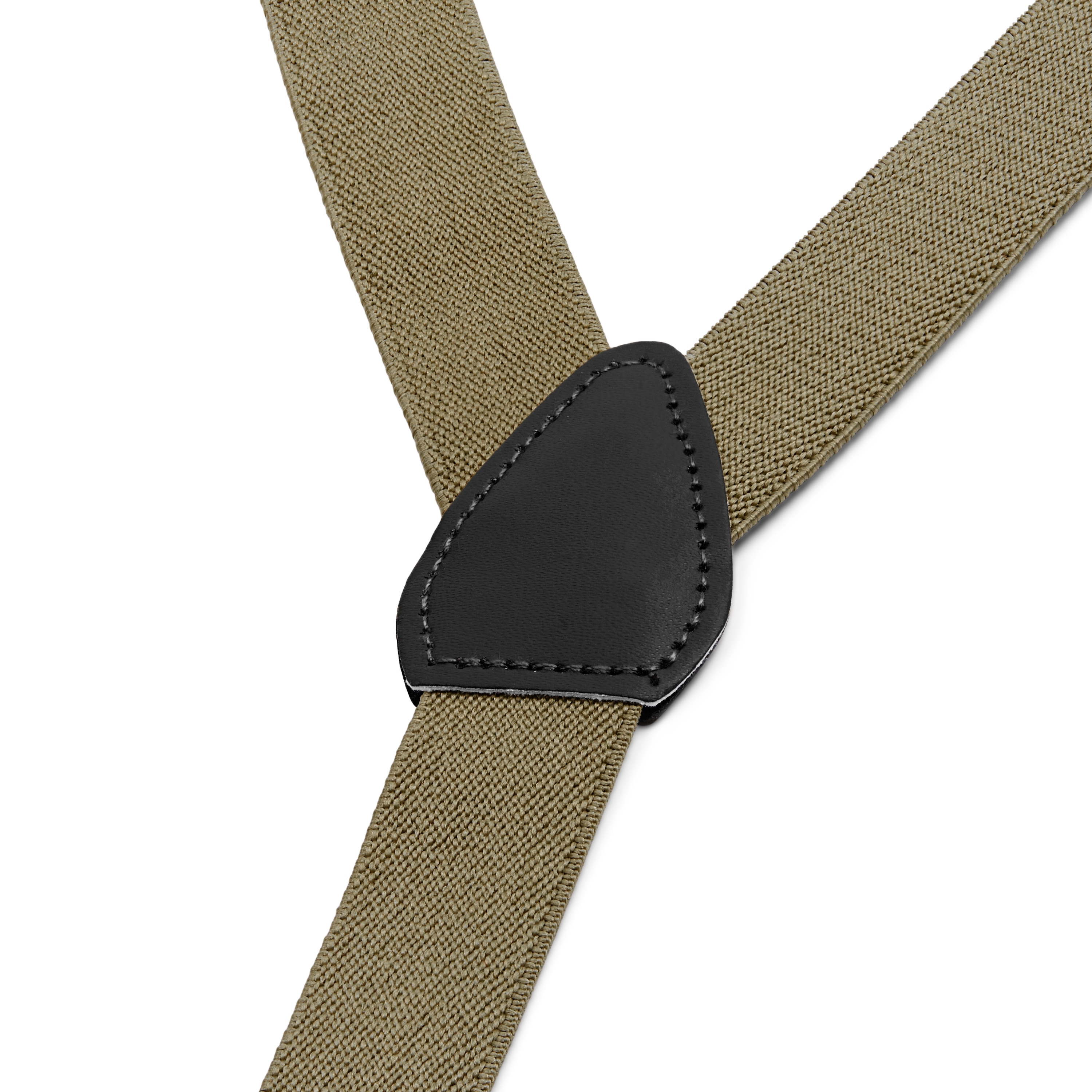 Olive Slim Clip-On Suspenders  - 2