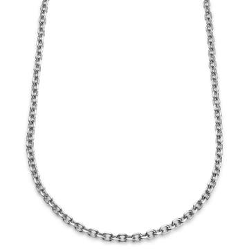 Argentia | 925s | 6 mm Rhodium-Plated Sterling Silver Cable Chain Necklace Argentia | 925s | 6 mm Rhodium-Plated Sterling Silver Cable Chain Necklace