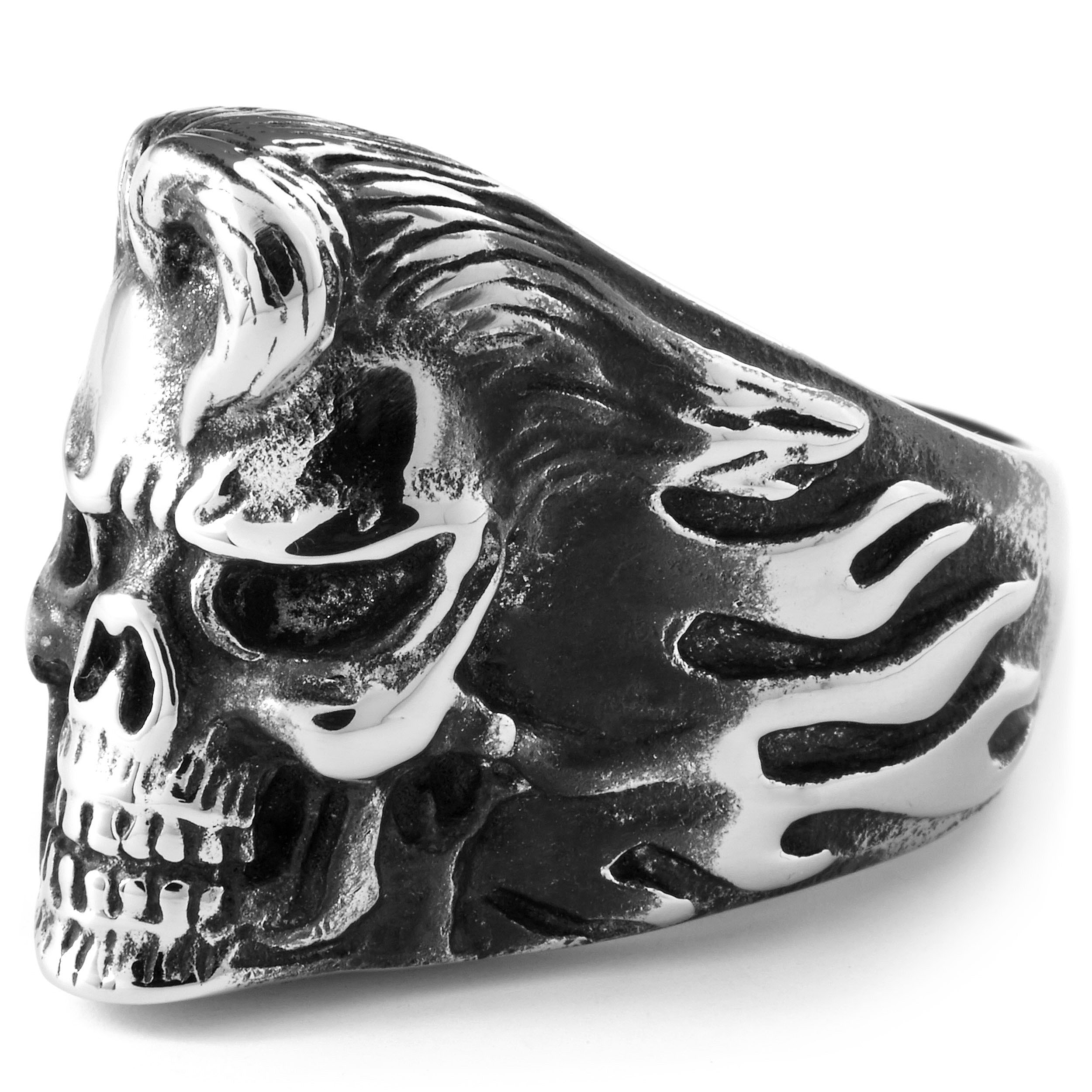 Tērauda Elvis galvaskausa gredzens - 1