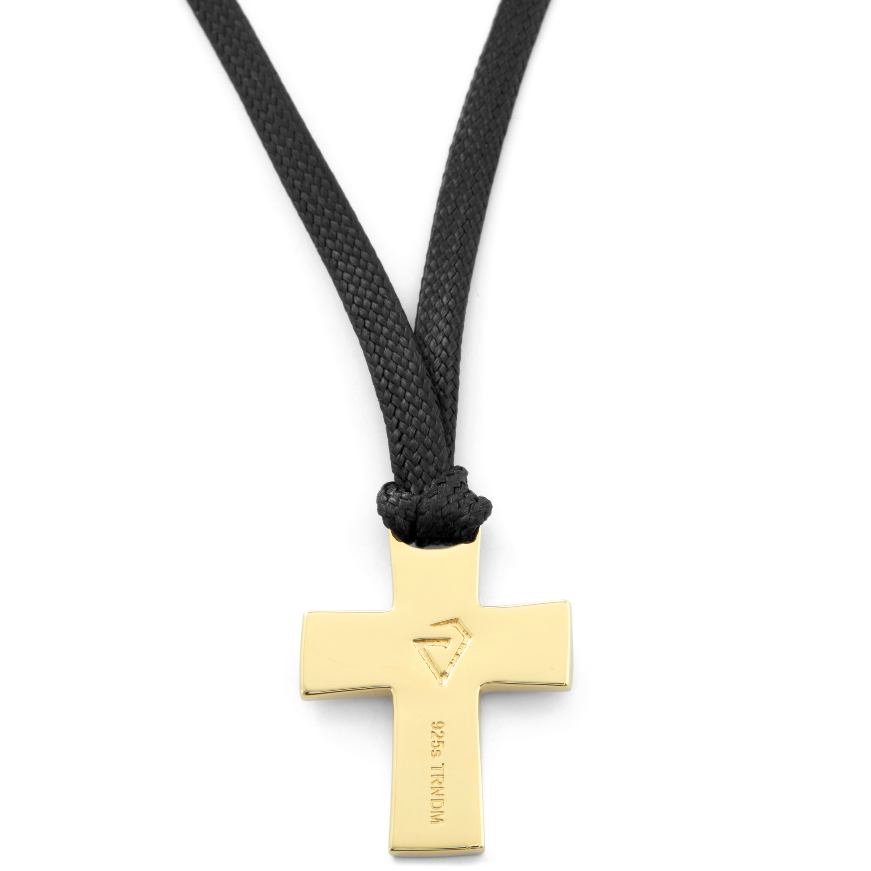 Classica collana dorata con croce in argento 925 - 3