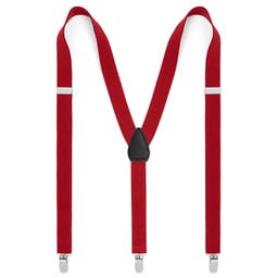 Crimson Slim Clip-On Suspenders 