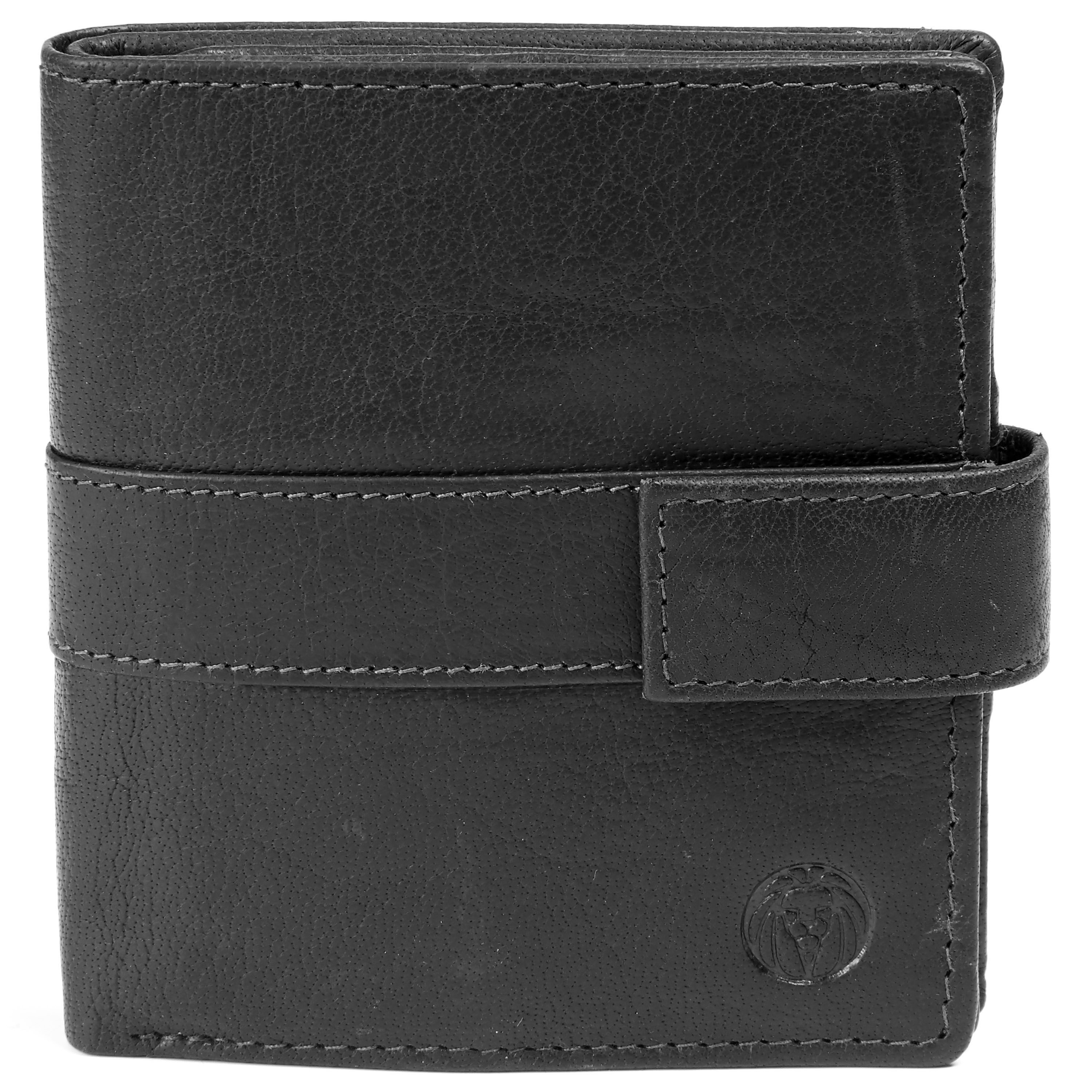 Montreal Vertical Black RFID Leather Wallet - 3