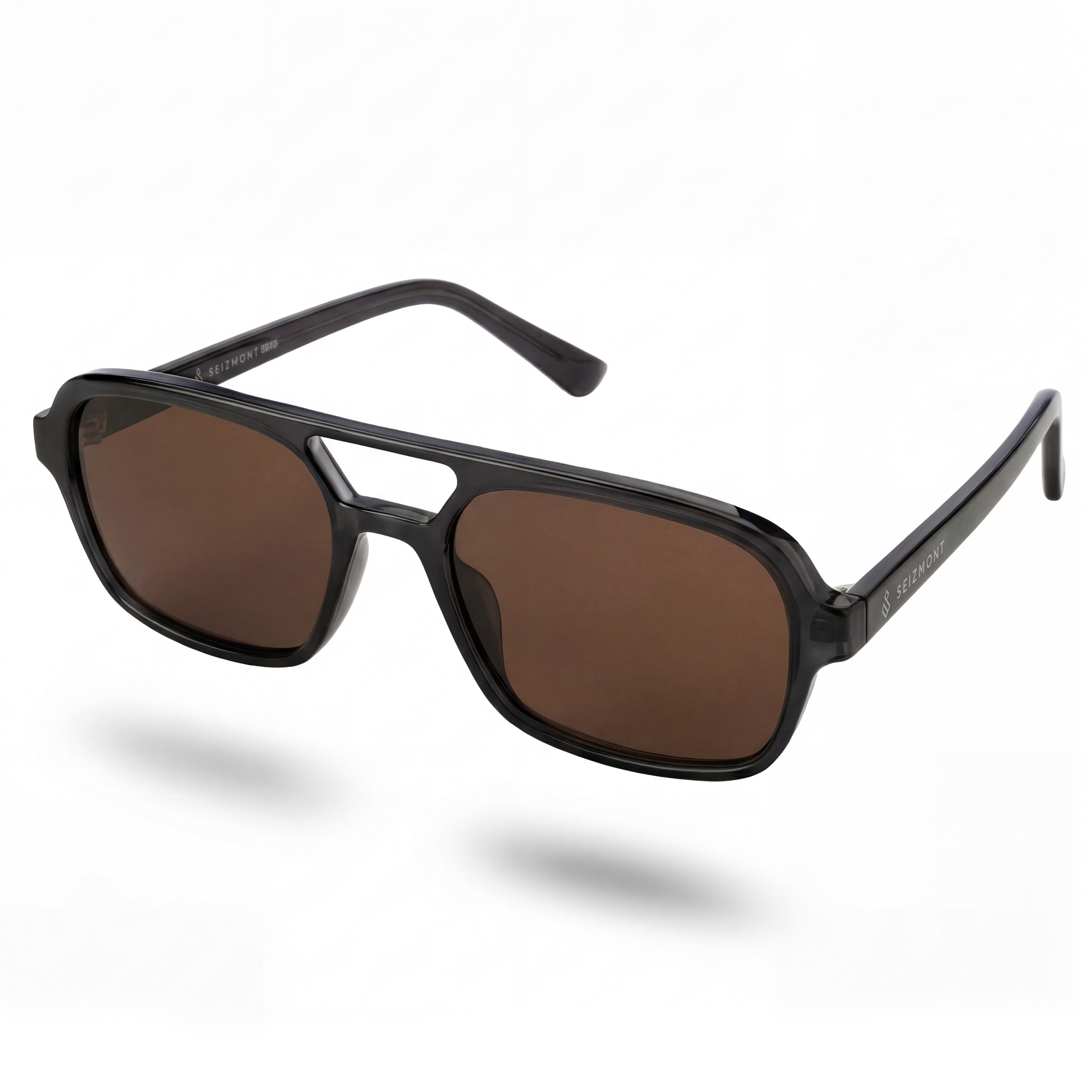 Spectrum | Smoky Black & Brown Aviator Sunglasses - 2