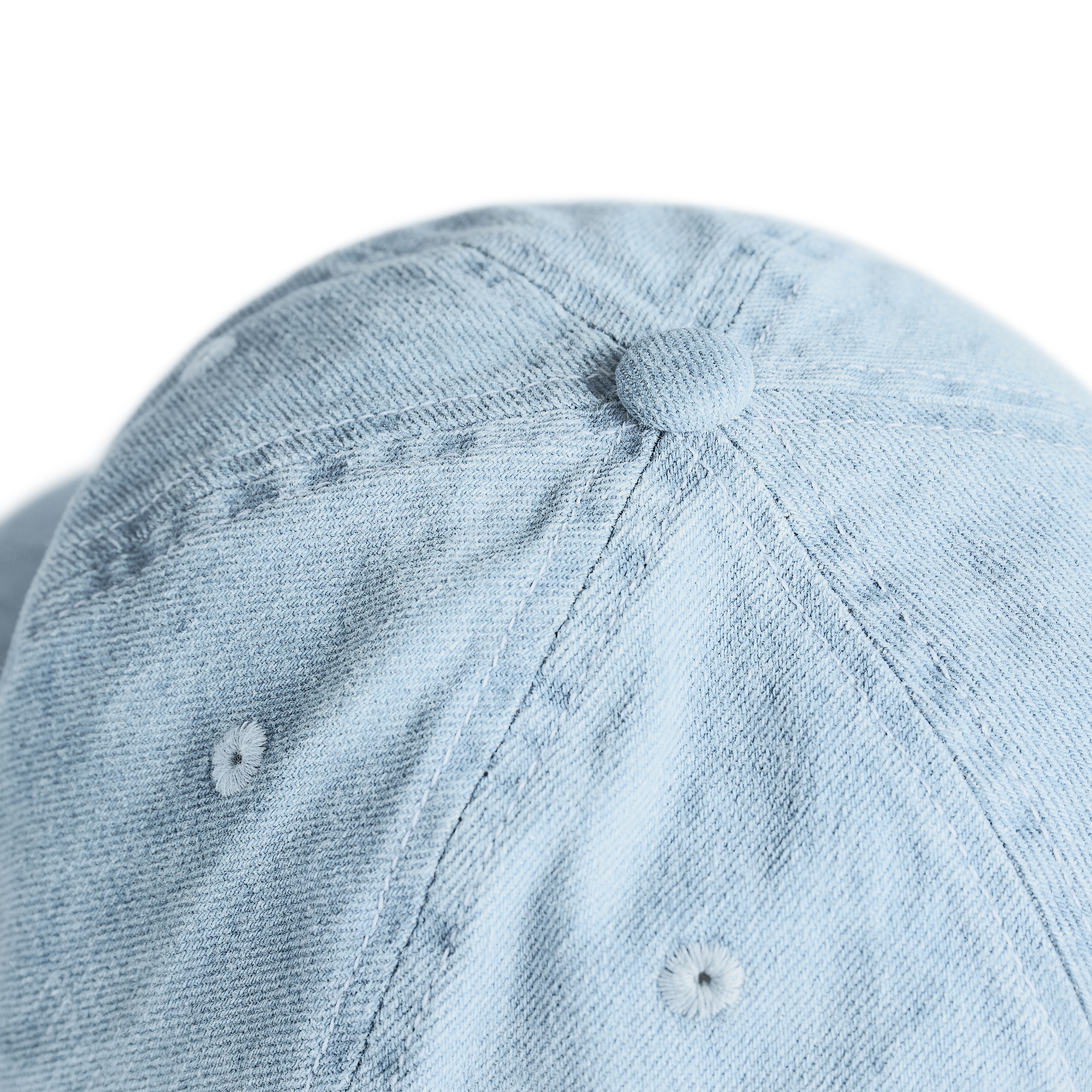 Lacuna | Baseballová čiapka z denim v bledej vypranej farbe - 9