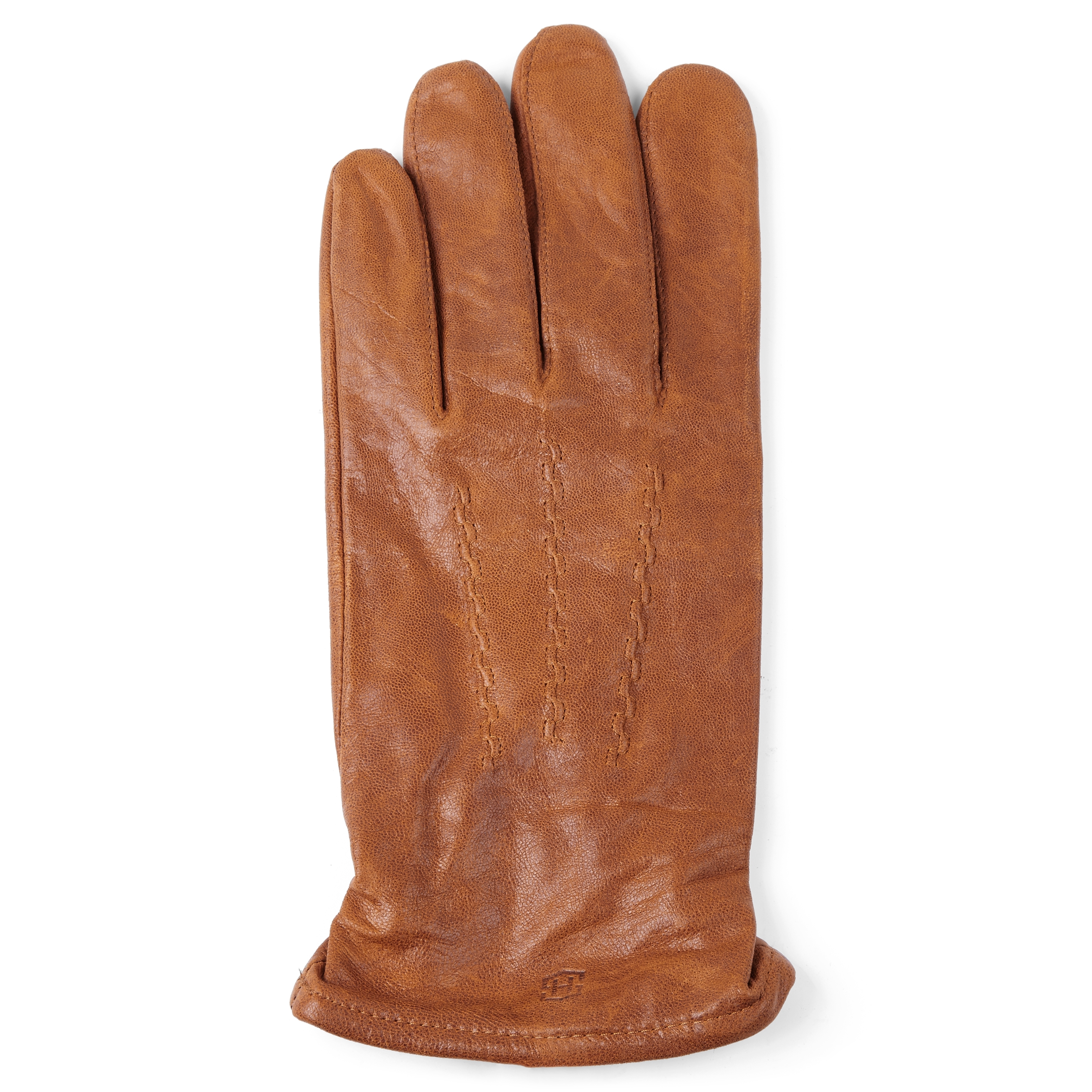 Cuffed Tan Touchscreen Compatible Sheep leather Gloves - 5