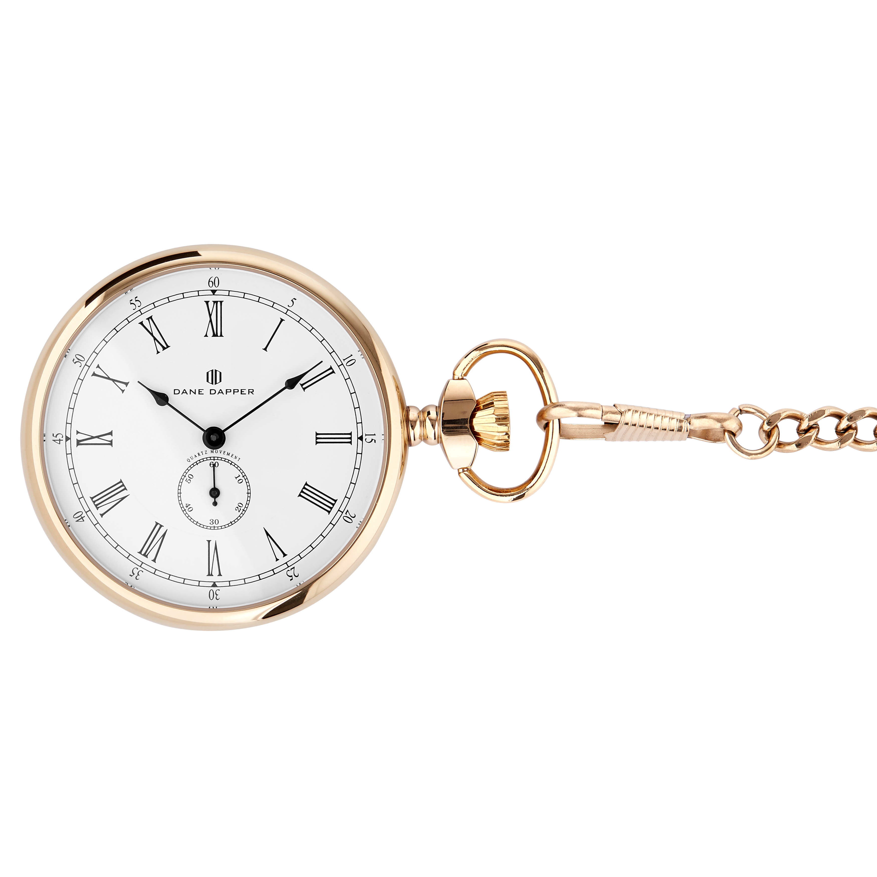 Rose Gold-Toned & White Time Keeper Pocket Watch - 2