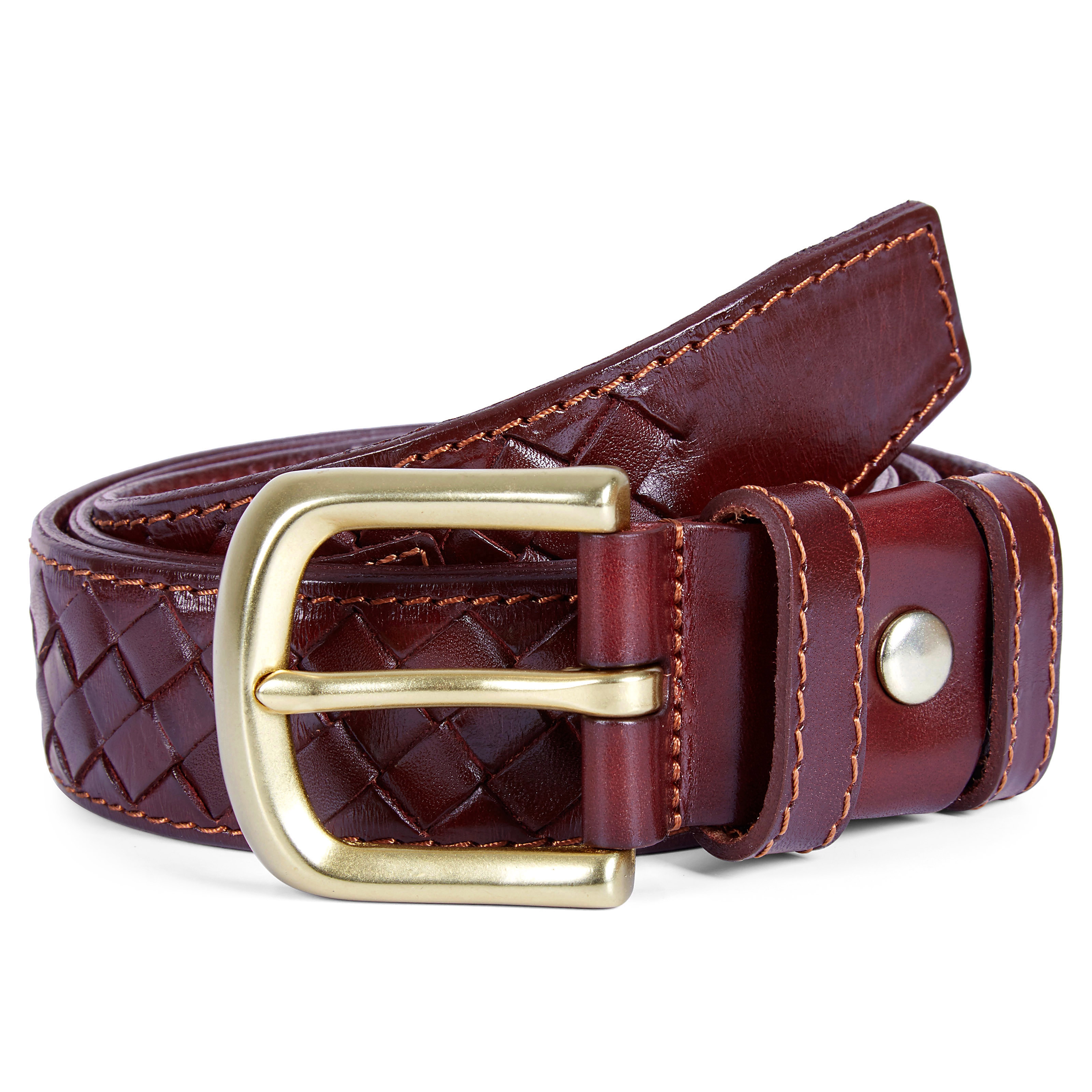 Pīta, bordo ādas josta - 1