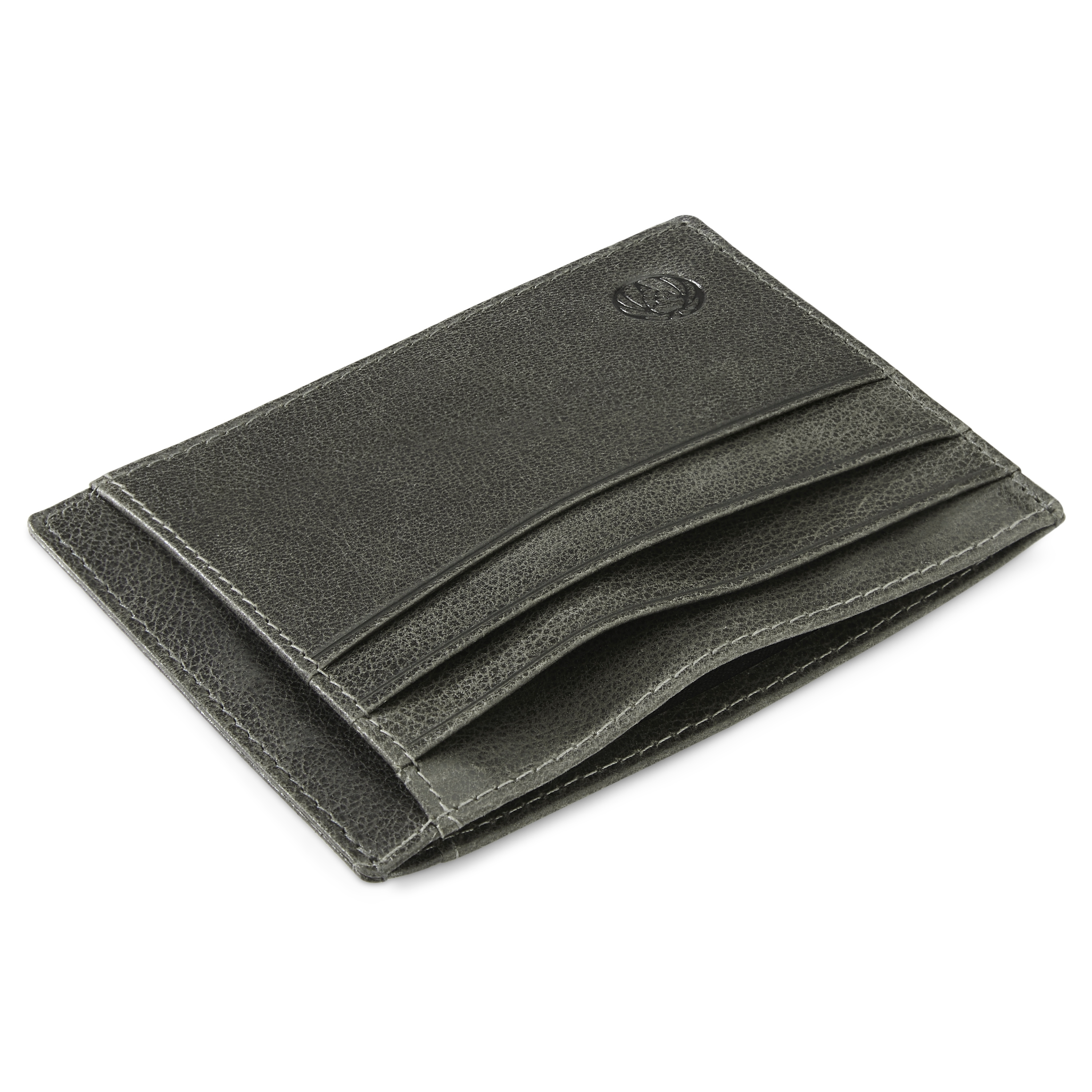 Licio Bruingrijze Lederen RFID-kaarthouder - 5