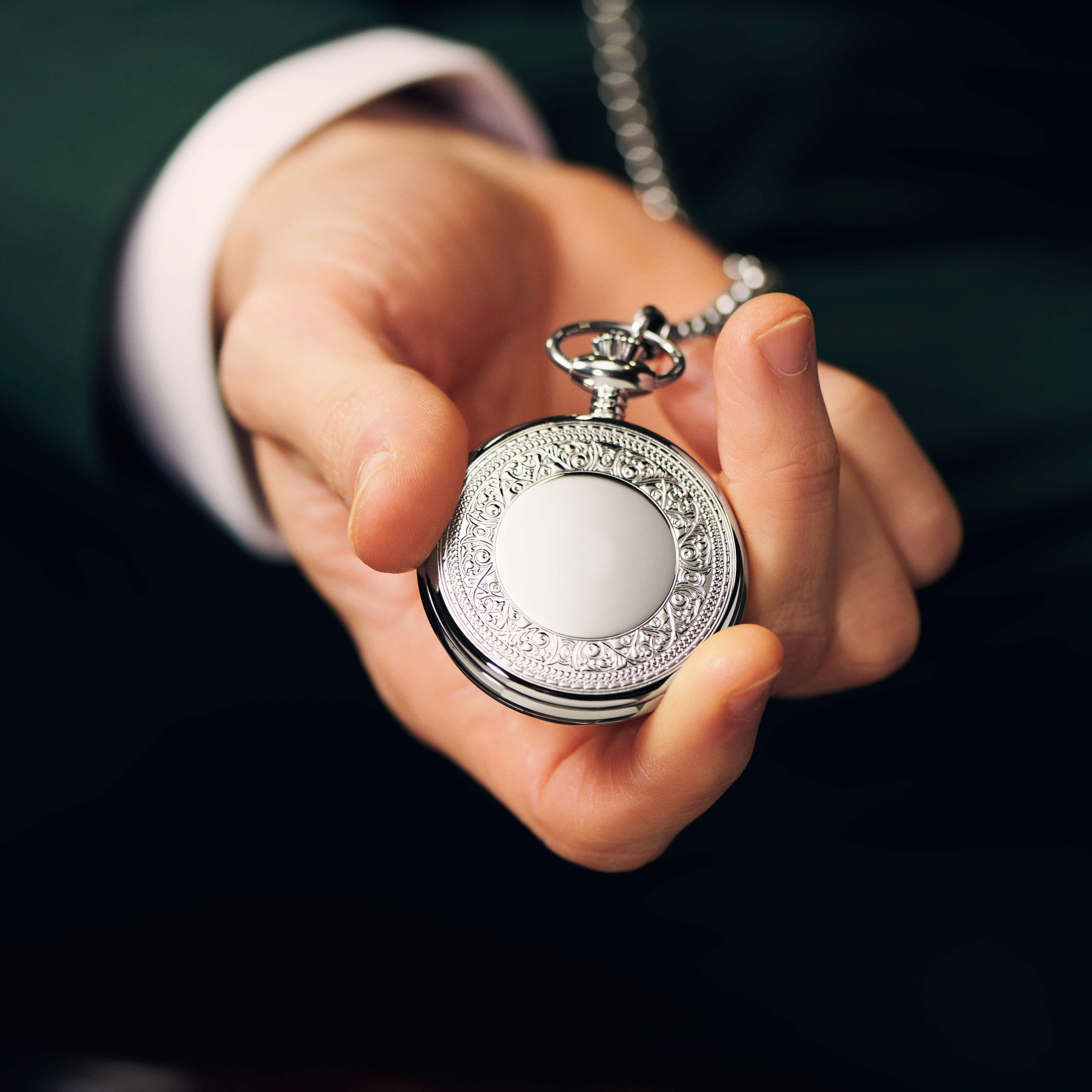 Altair | Montre de poche demi-chasseur argentée - 5