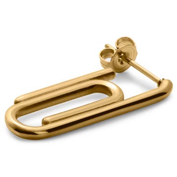 Χρυσαφί Ατσάλινο Σκουλαρίκι Καρφί Floyd Paperclip Χρυσαφί Ατσάλινο Σκουλαρίκι Καρφί Floyd Paperclip